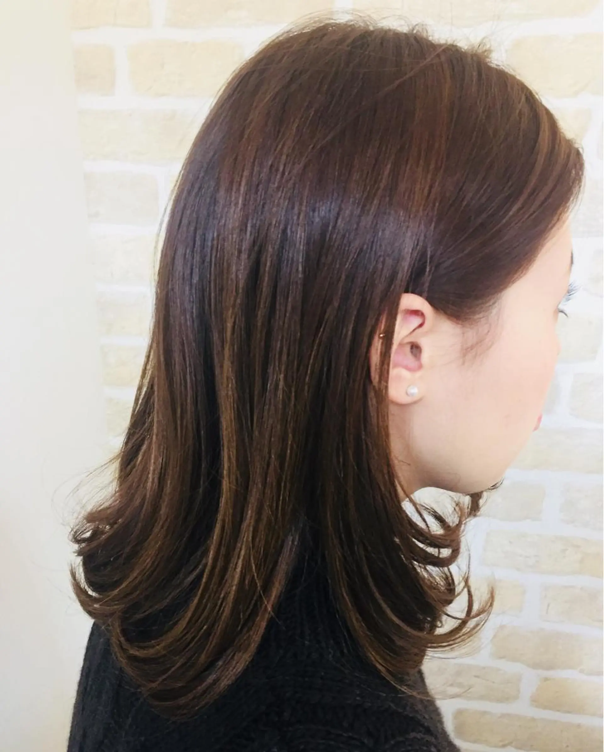 ミディアム カラー 髪質改善 LIME 長野駅のヘアスタイル
