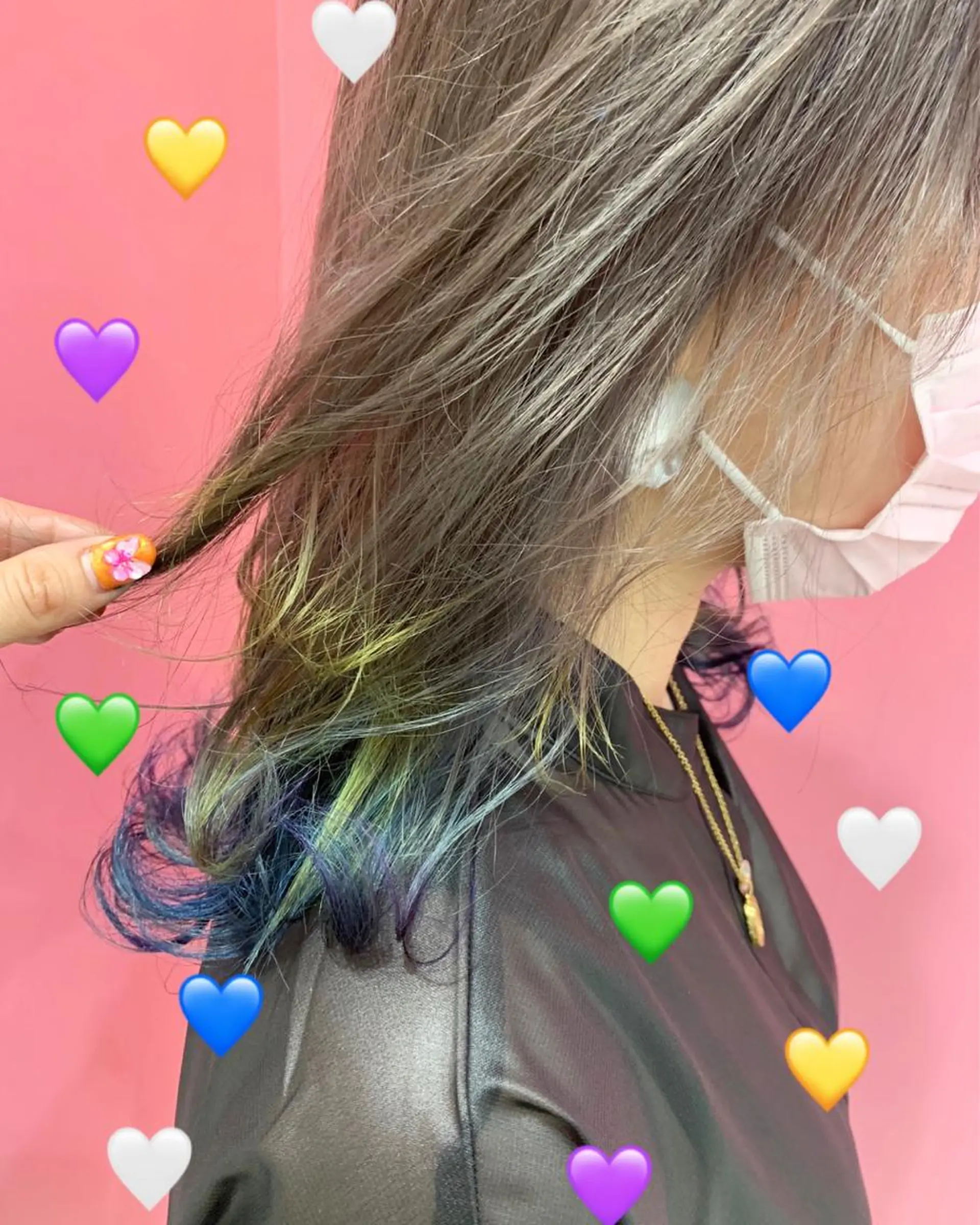 ミディアム カラー ブリーチ ダブルカラー グラデーションカラー グレージュ インナーカラー 新宿駅近♡個室 ♡関口三都季🌜のヘアスタイル