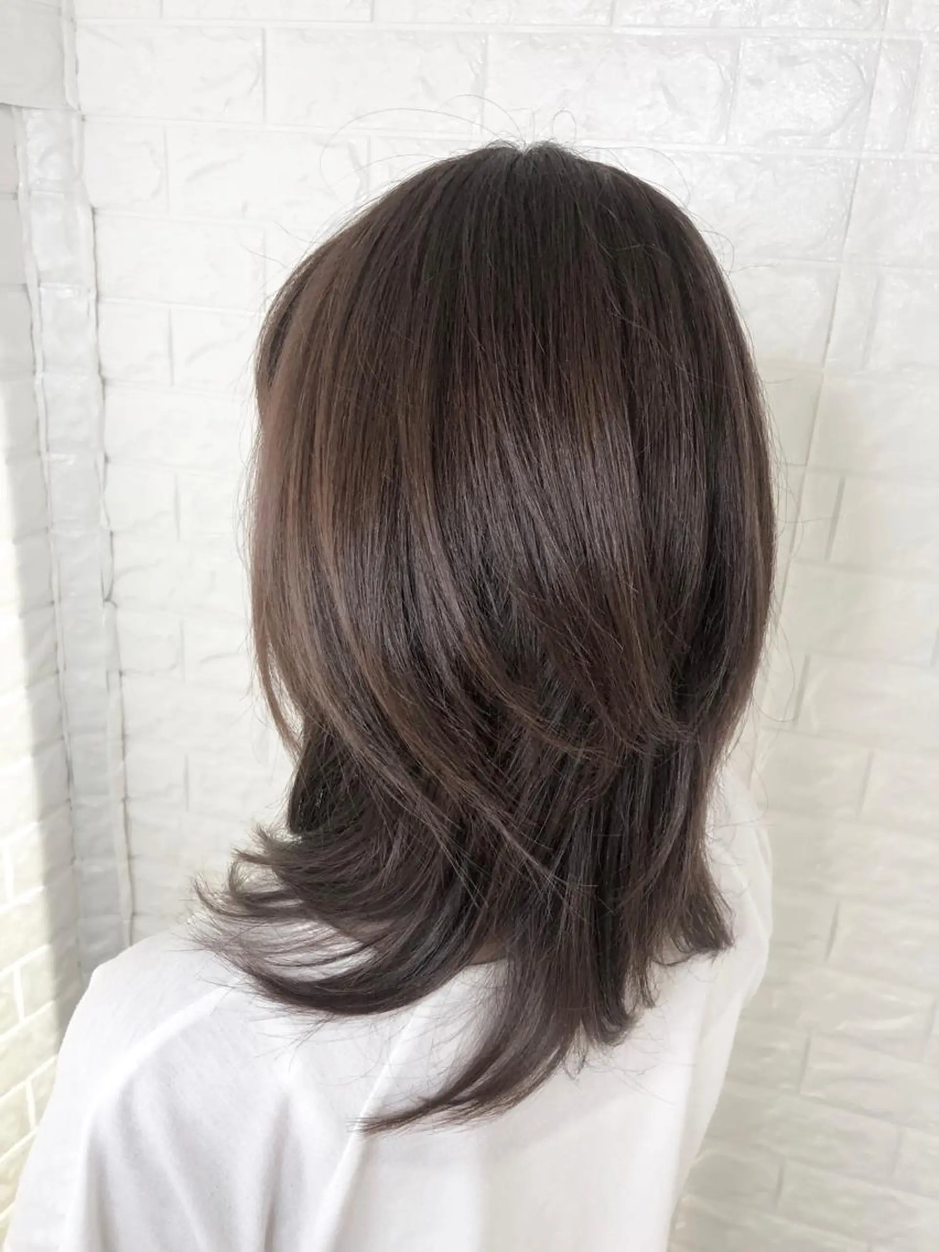 ミディアム レイヤーカット 縮毛矯正/髪質改善 主税巧一のヘアスタイル