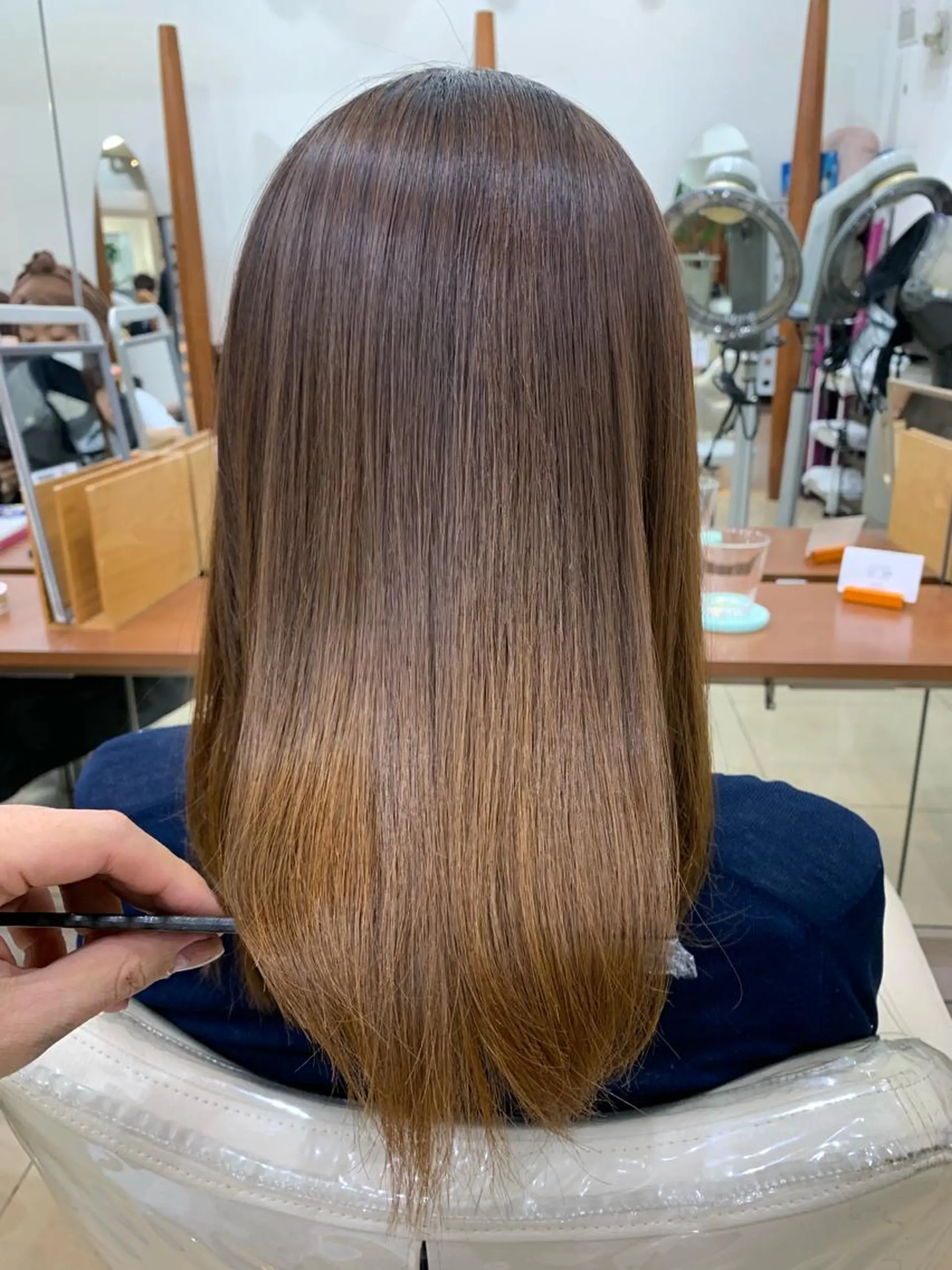 セミロング パーマ 縮毛矯正/髪質改善 /韓国風　山川春輝のヘアスタイル