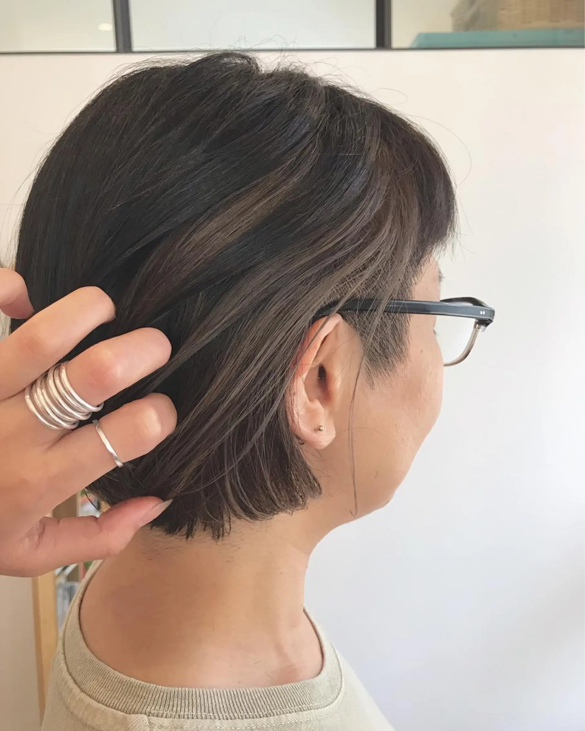 ショート カラー 暖色カラー🍊 ボブ🌿顔周りcutのヘアスタイル