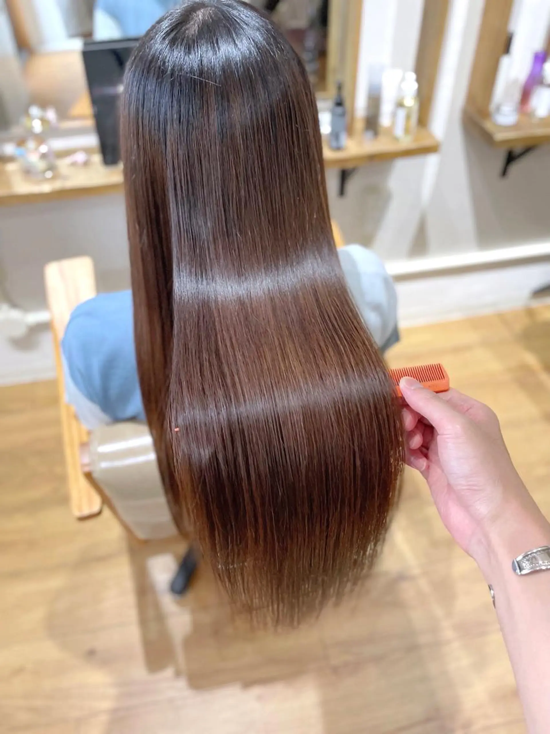 ロング くせ毛 髪質改善 縮毛矯正 酸性ストレート 美髪専門サロン kazuのヘアスタイル