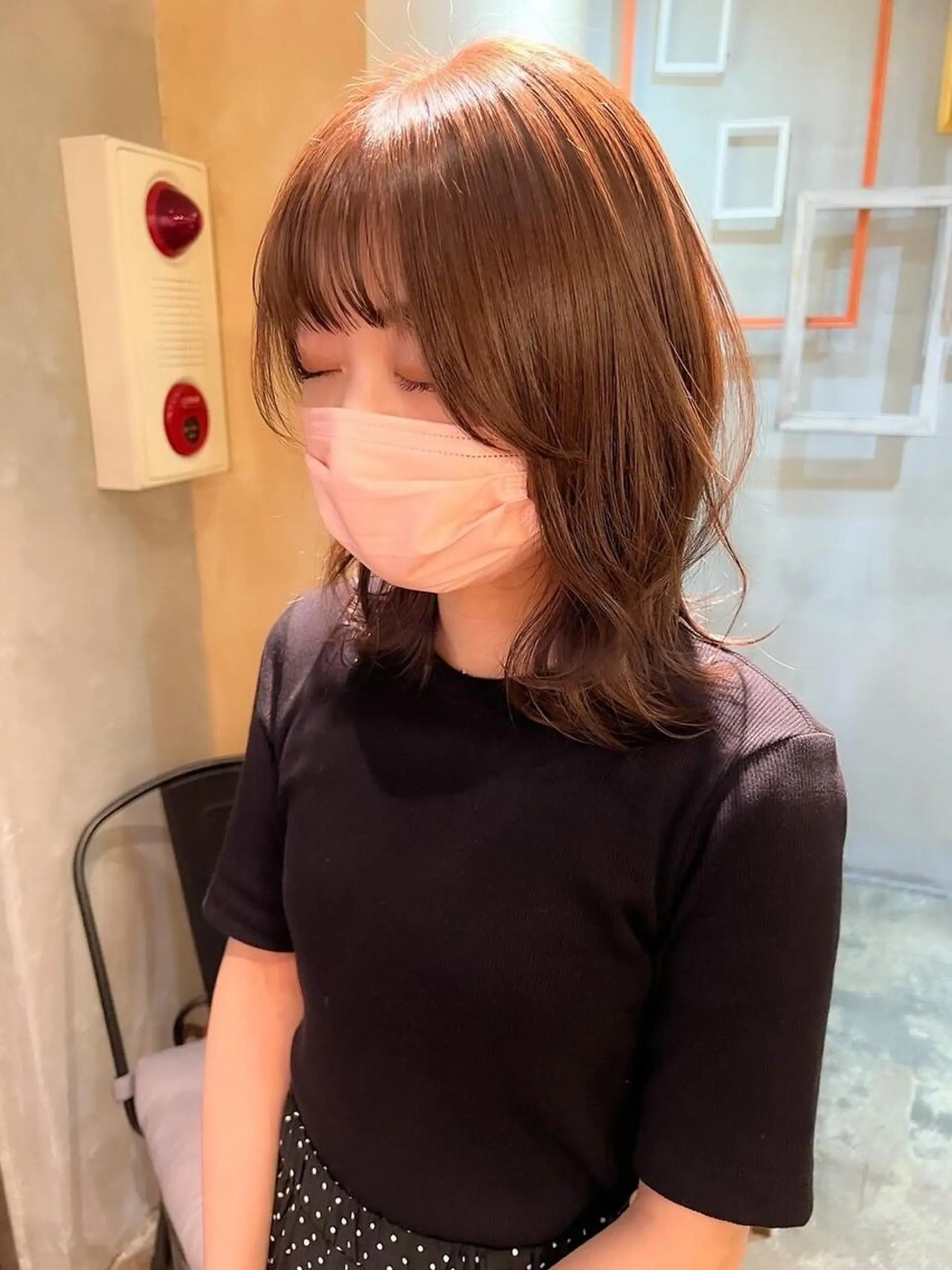 ミディアム カラー ブリーチ ハイライトカラー ハイトーンカラー インナーカラー ボブ 立川✨ブリーチ/ ケアブリーチ✨のヘアスタイル