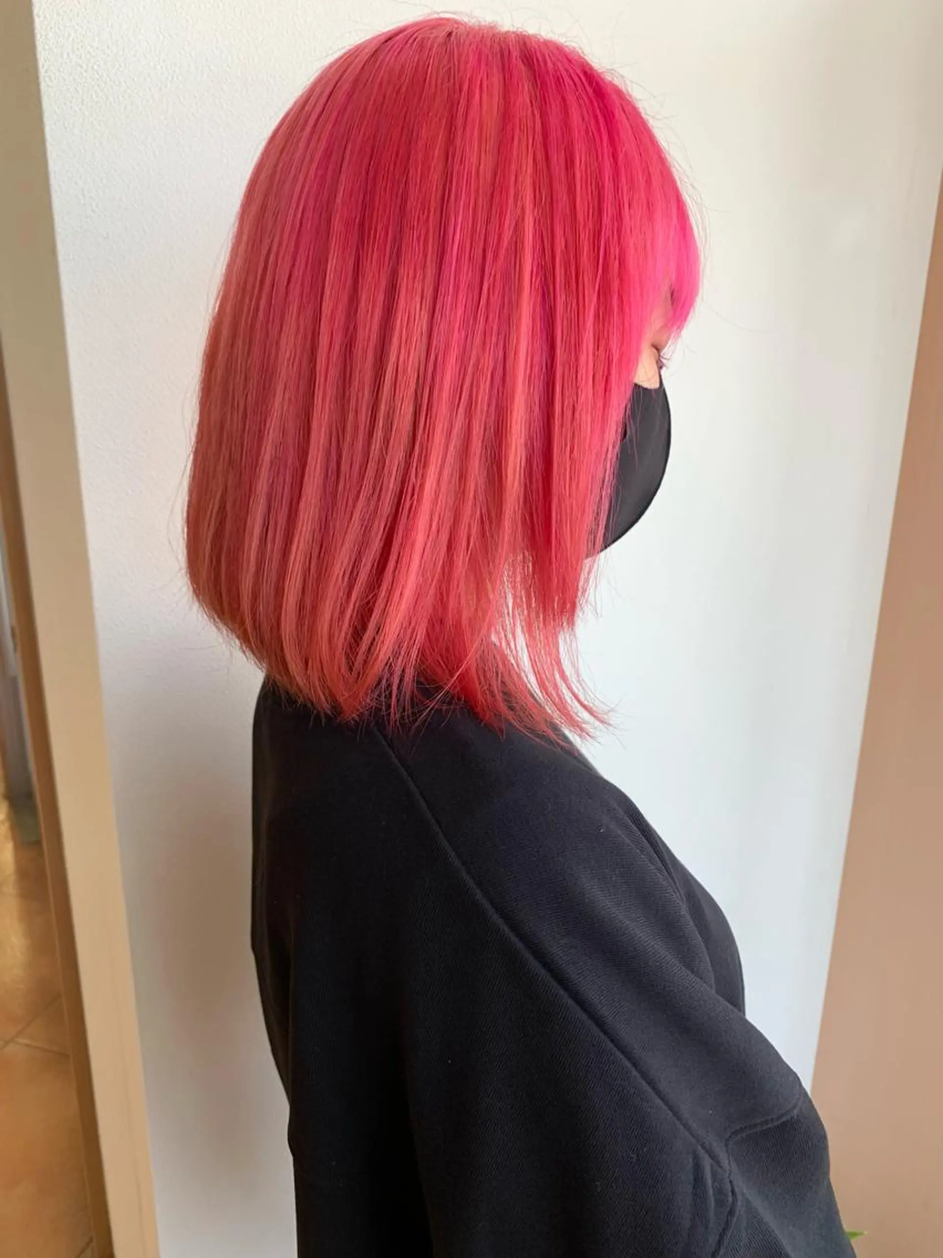 ミディアム カラー ピンクカラー ヘアカラー karen ☺︎のヘアスタイル