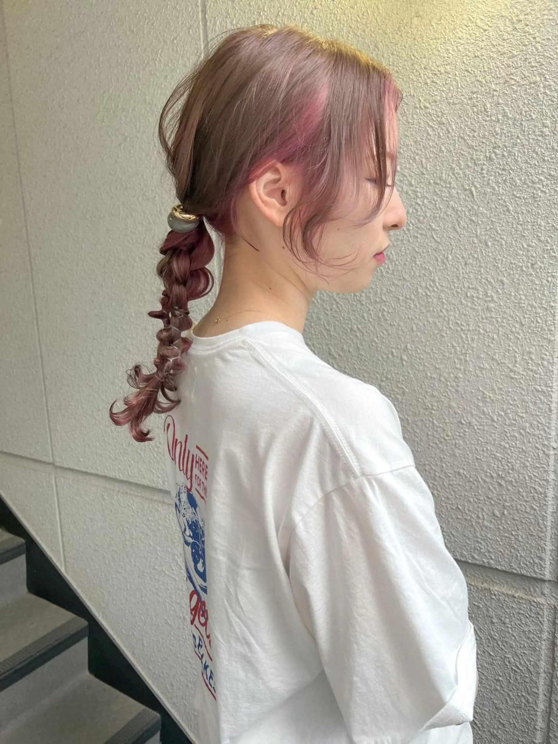 セミロング カラー ヘアアレンジ ブリーチ ヘアカラー カラーパティシエ facce🌼ikoのヘアスタイル