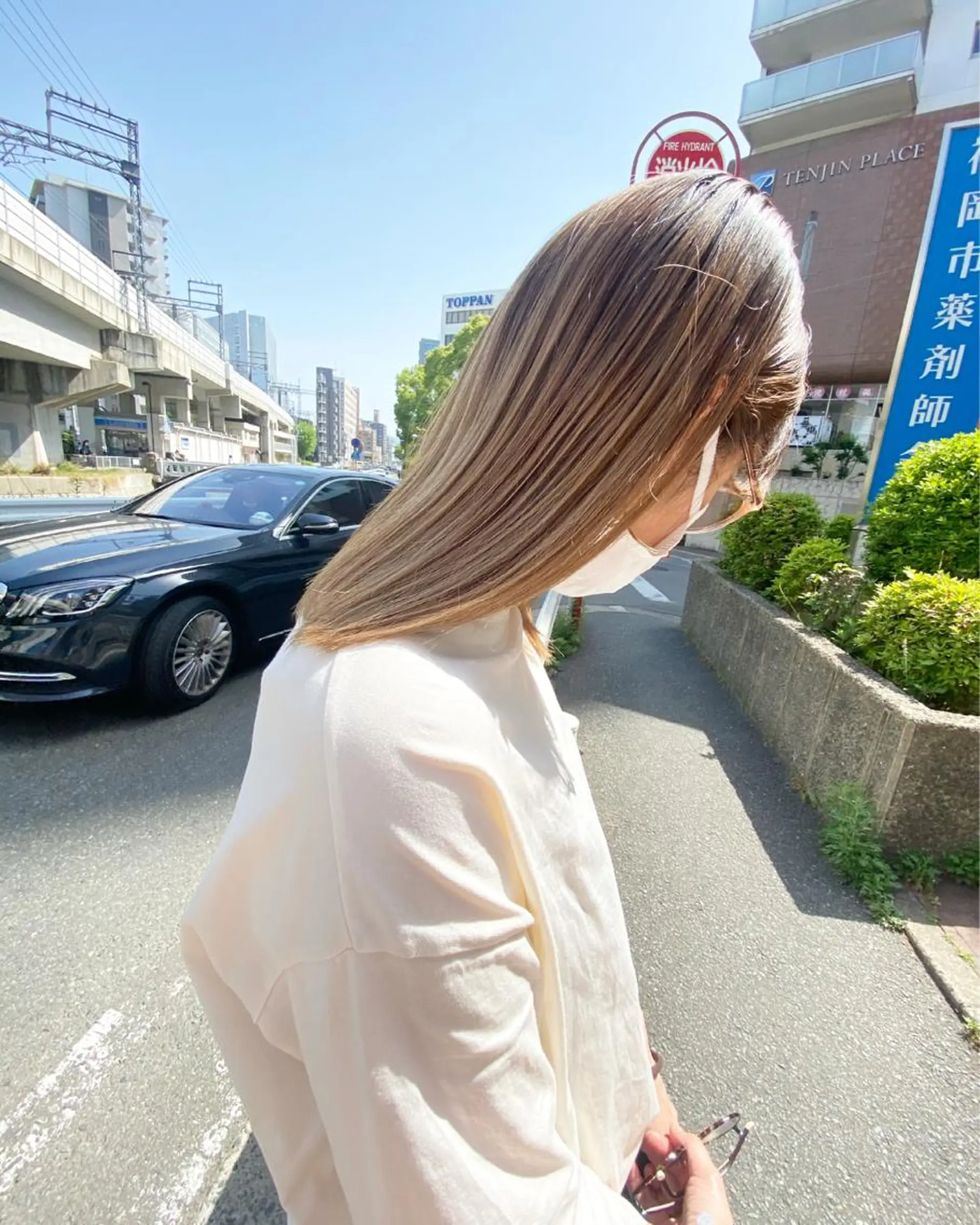 ロング ハイライト カット ヘアカラー Musiiik hairのヘアスタイル