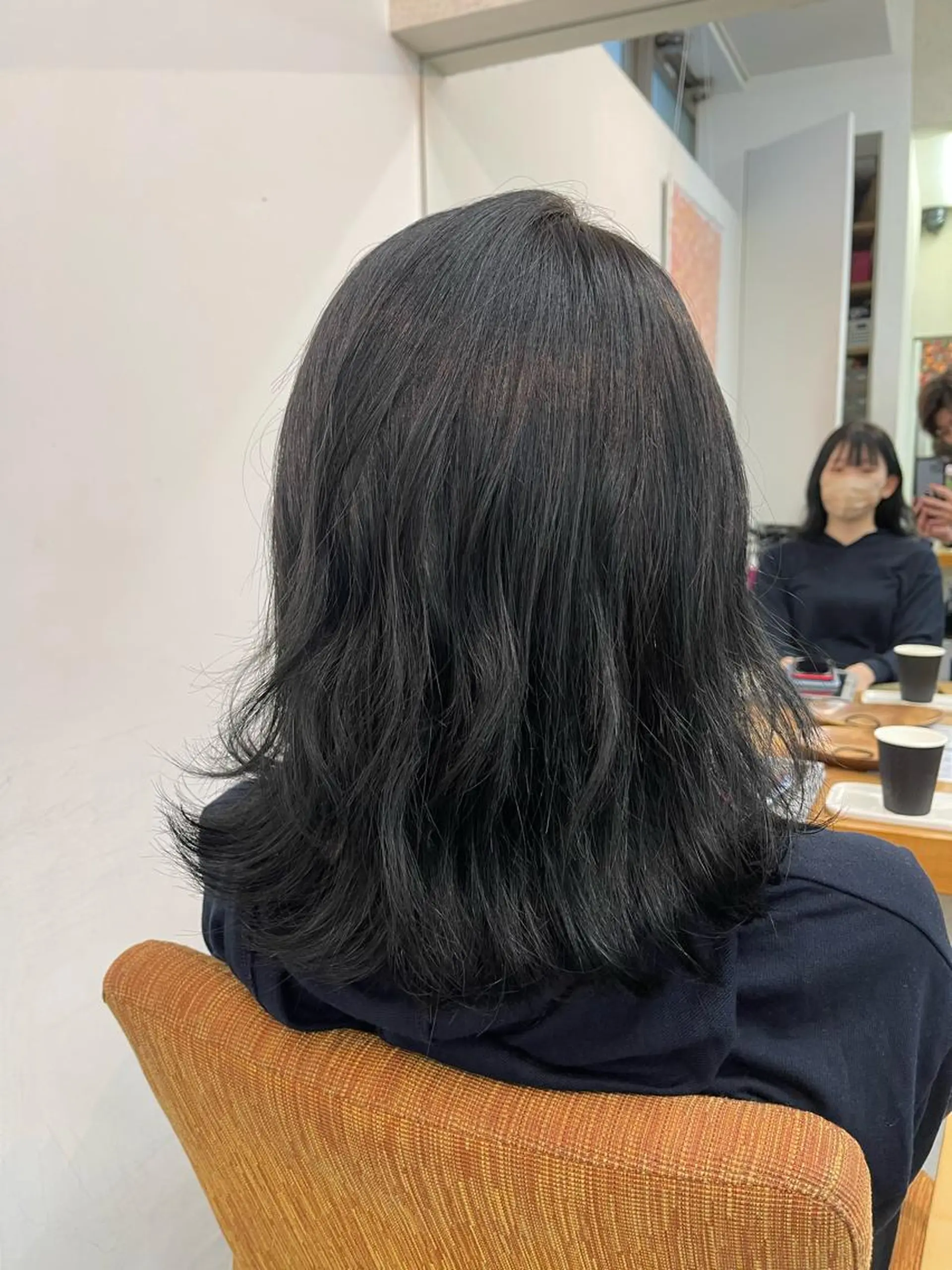 ミディアム カラー 切りっぱなしボブ 黒髪 ブルーカラー ブルーブラック ボブ ✨パーソナルカラー✨ 髪質改善 成澤 亨碩のヘアスタイル