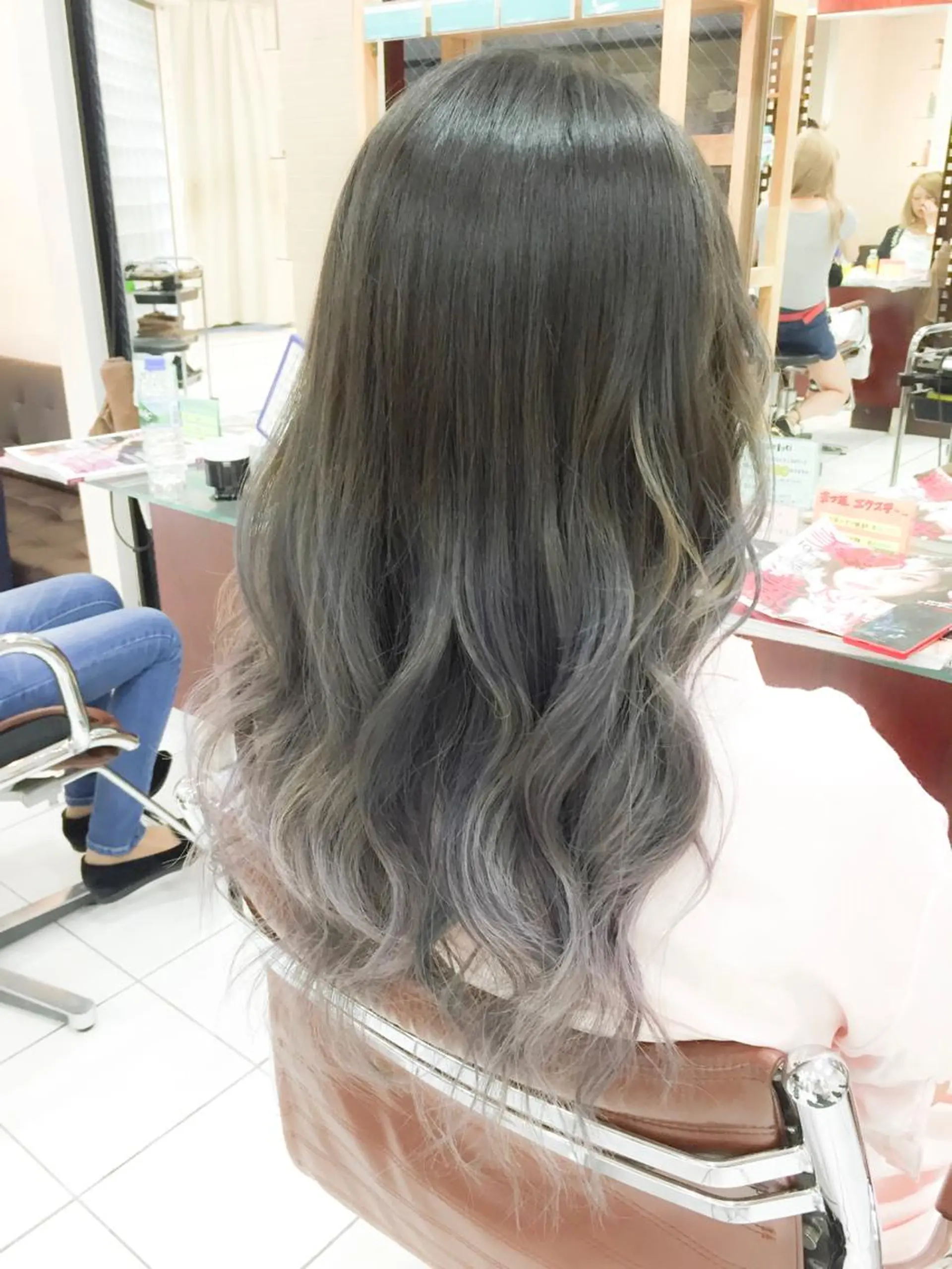 ミディアム カラー ヘアアレンジ モテ髪透明感❤️ デイズヘアカラーのヘアスタイル