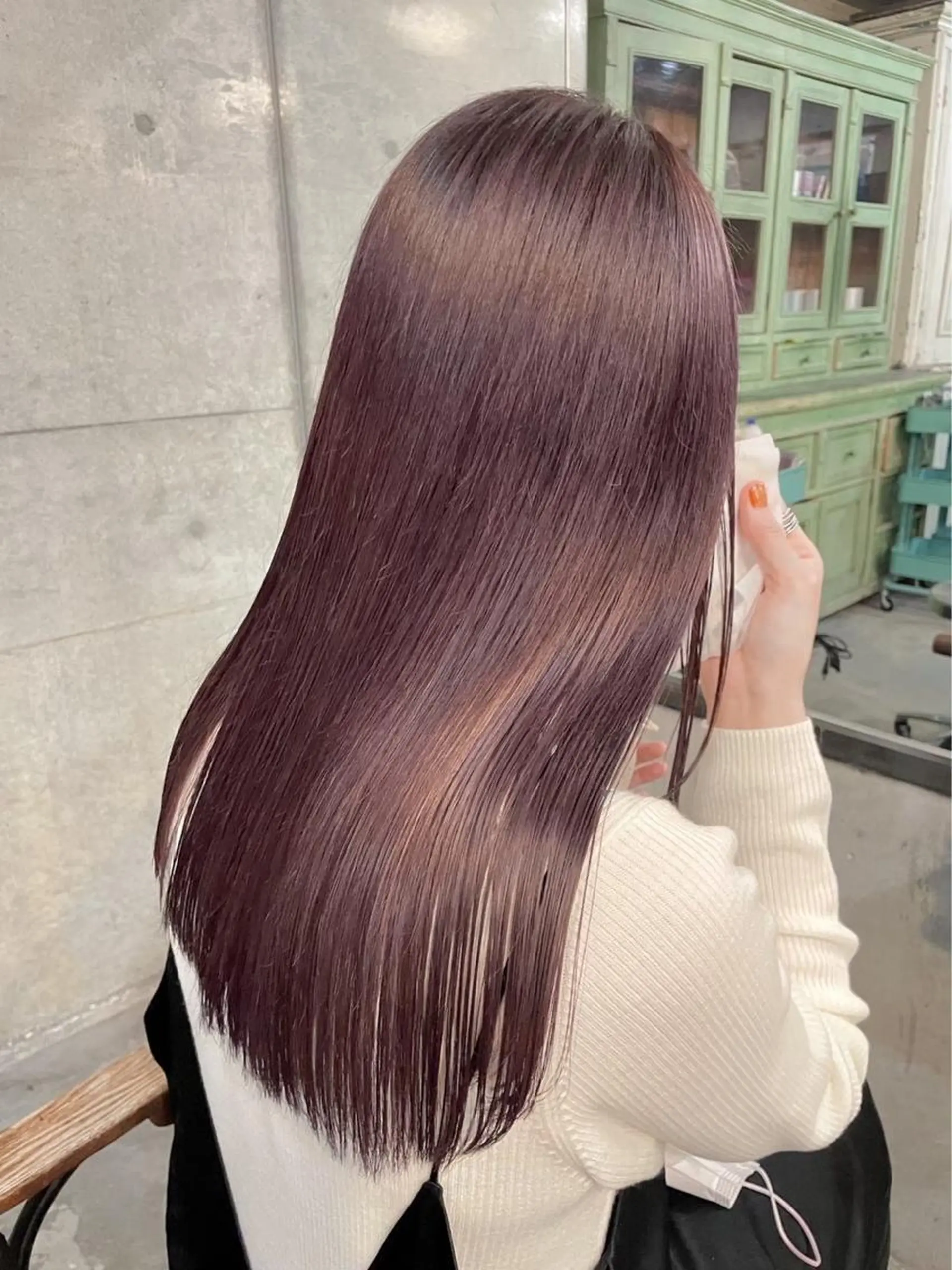 ロング カラー ブラウンカラー ピンクカラー ピンクブラウン オカベ ショウマのヘアスタイル