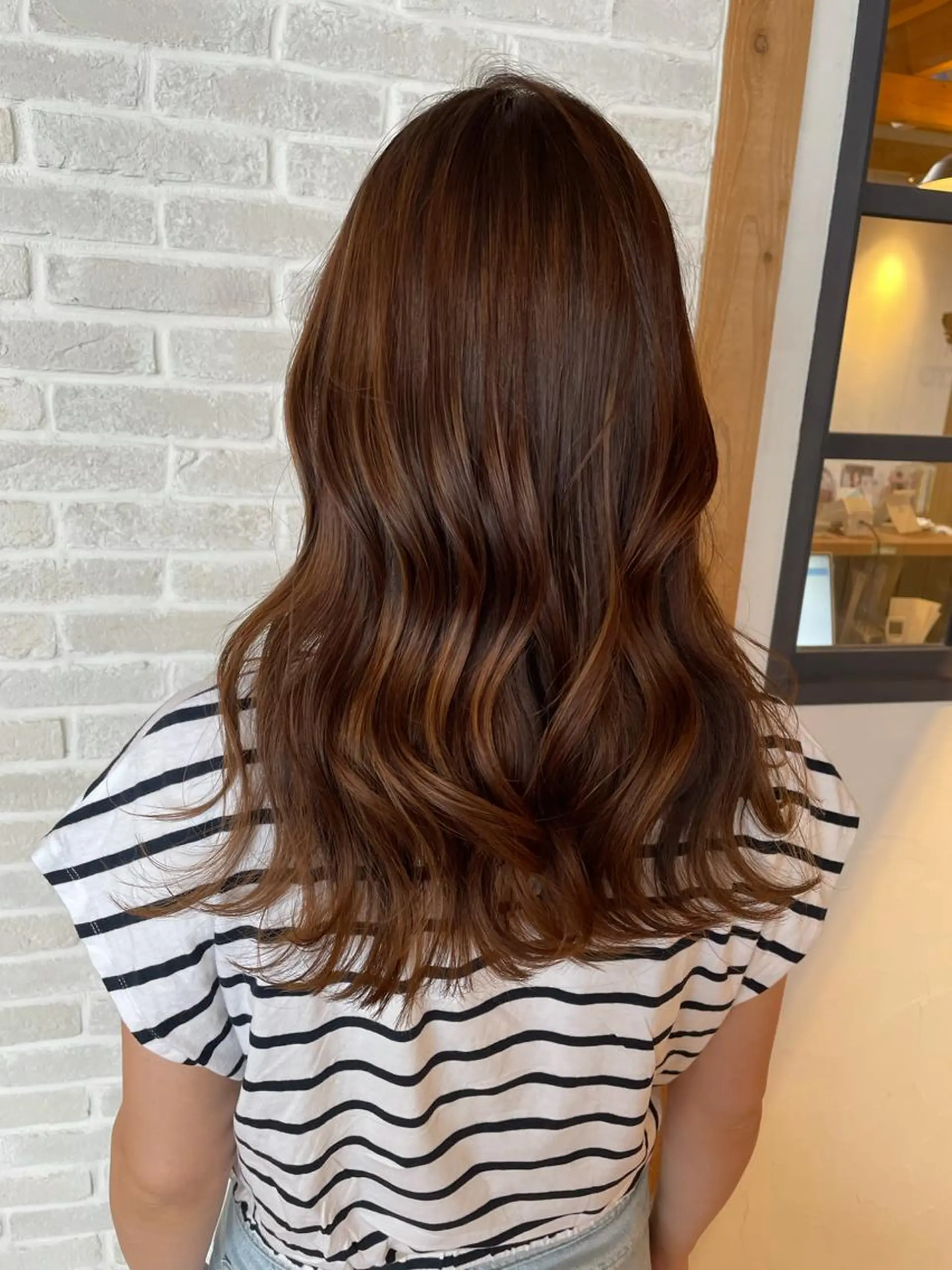 セミロング カット ヘアカラー 🧡/艶髪/桑原 拓也/ショート/🧡のヘアスタイル