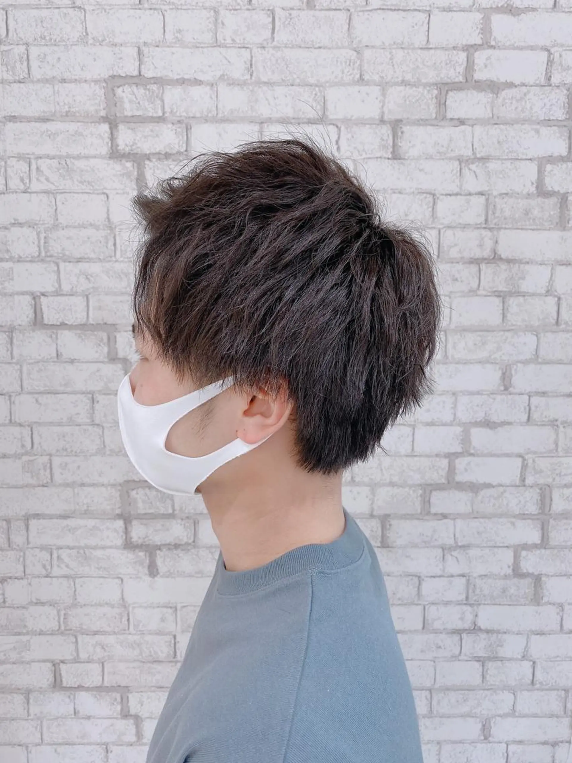 ショート カラー ヘアアレンジ メンズ カット ヘアカラー ブリーチなし艶カラー 東家のヘアスタイル