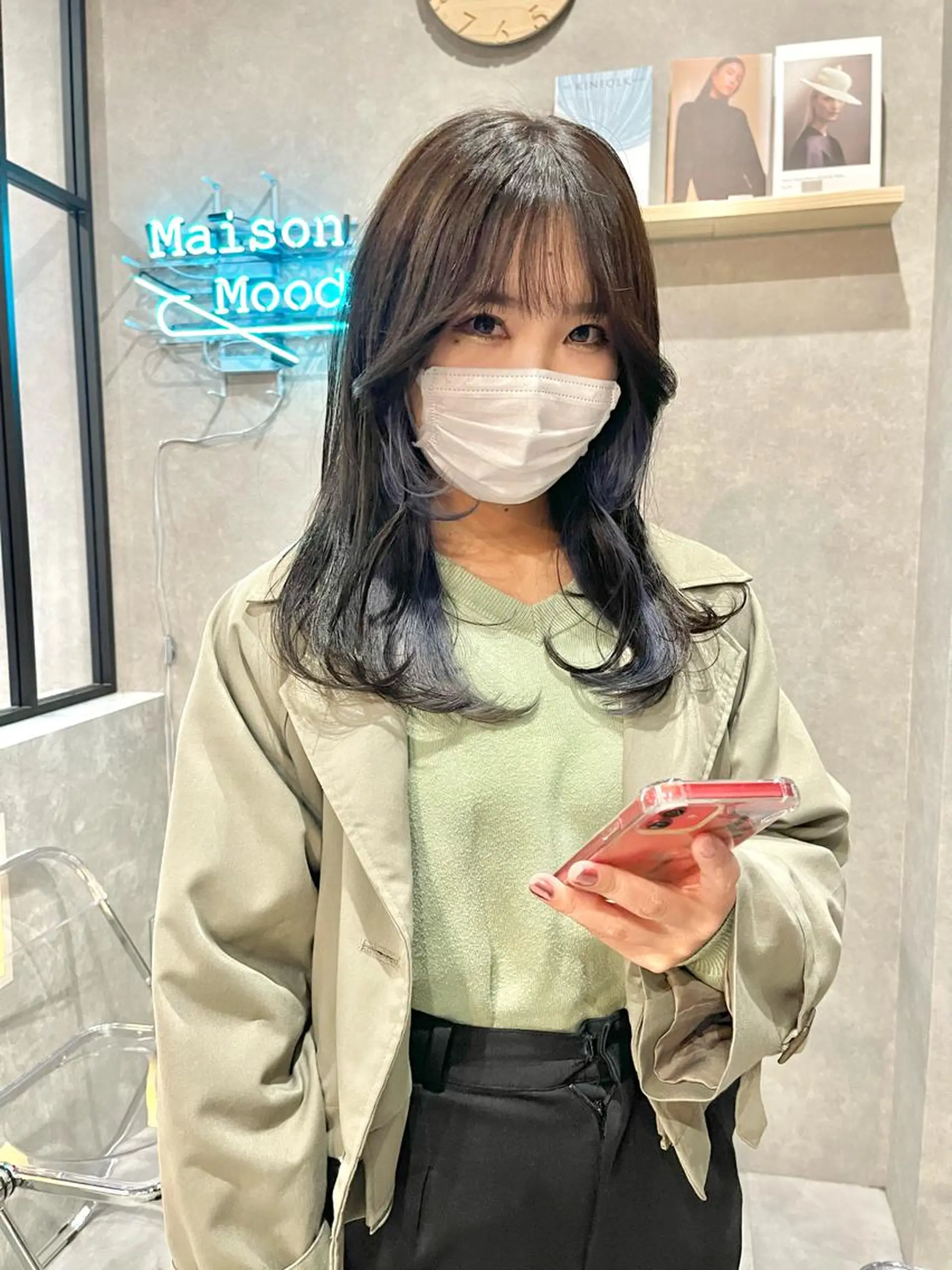 セミロング カラー カット ヘアカラー トリートメント 一ノ瀬 暁のヘアスタイル