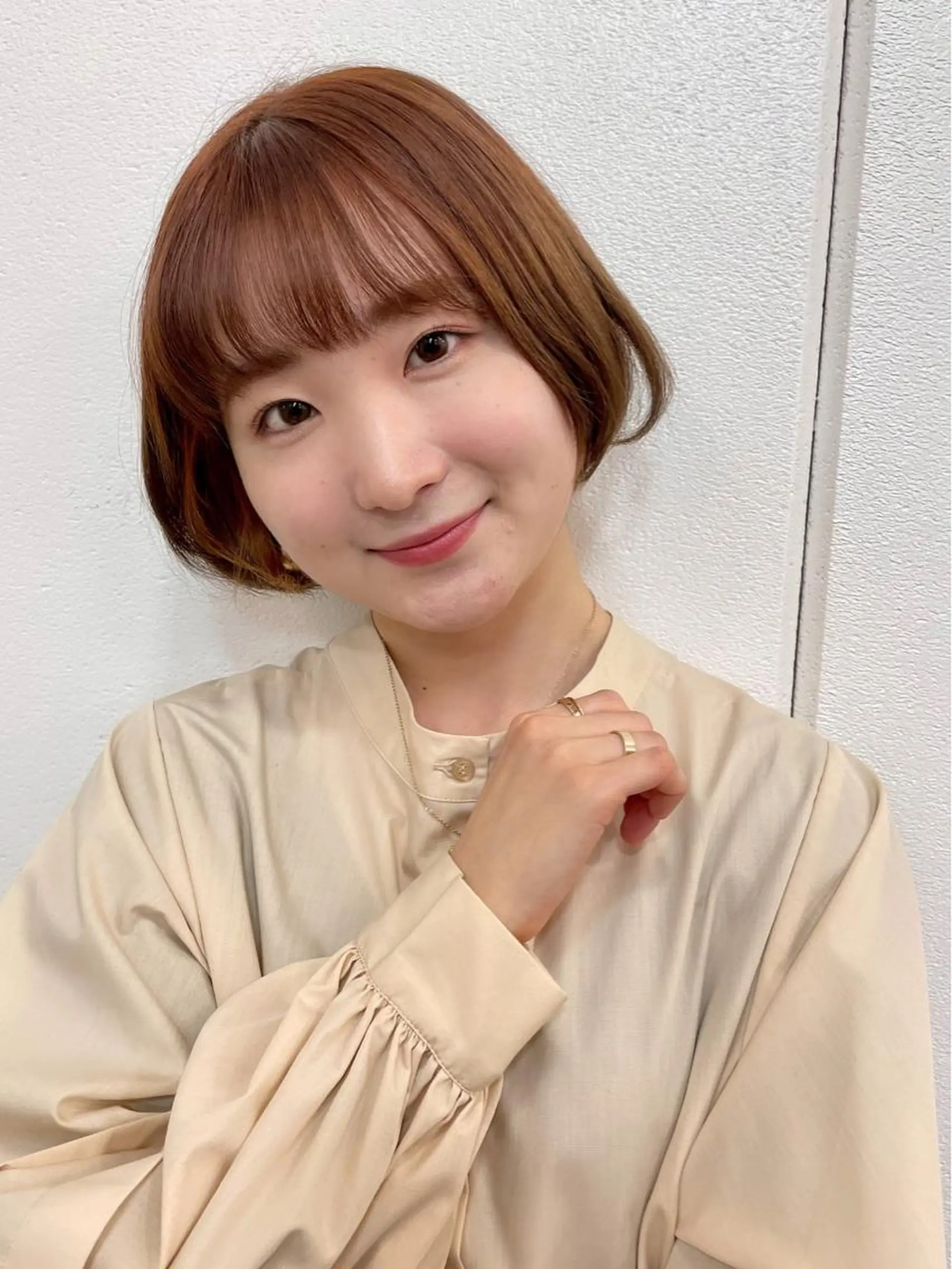 ショート カラー ベージュカラー オレンジ オレンジベージュ ボブ ツヤ美髪💐 髪質改善/高山愛来のヘアスタイル