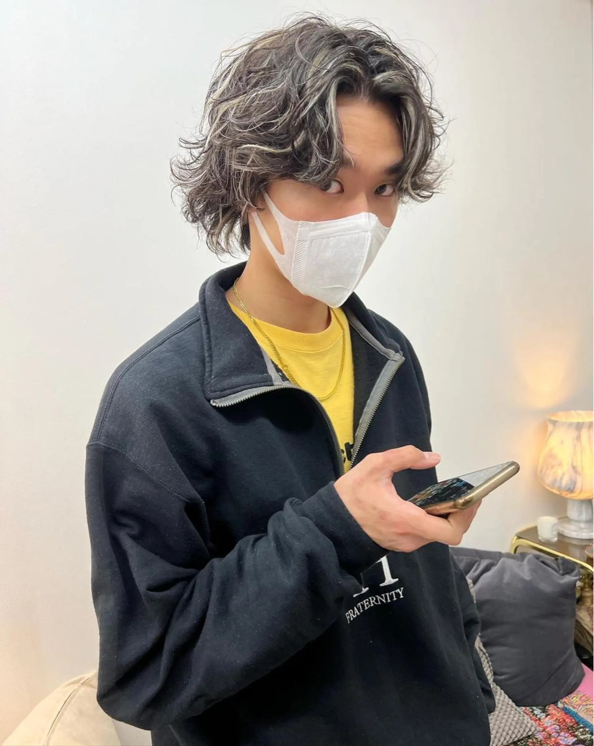 ミディアム カラー パーマ ヘアアレンジ メンズ 【池袋/スパイキー ショート】ⓝⓘⓜⓤのヘアスタイル