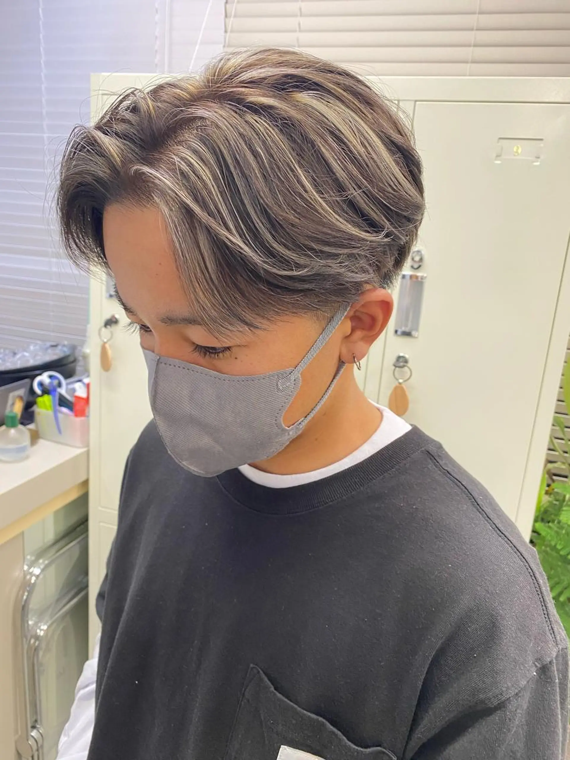 ミディアム カラー ミディアムパーマ ハイライトカラー ハイライト カット ヘアカラー パーマ PEYP prod ICON所属・パーマ/ケアブリーチ /博多/YOSUKEのヘアスタイル