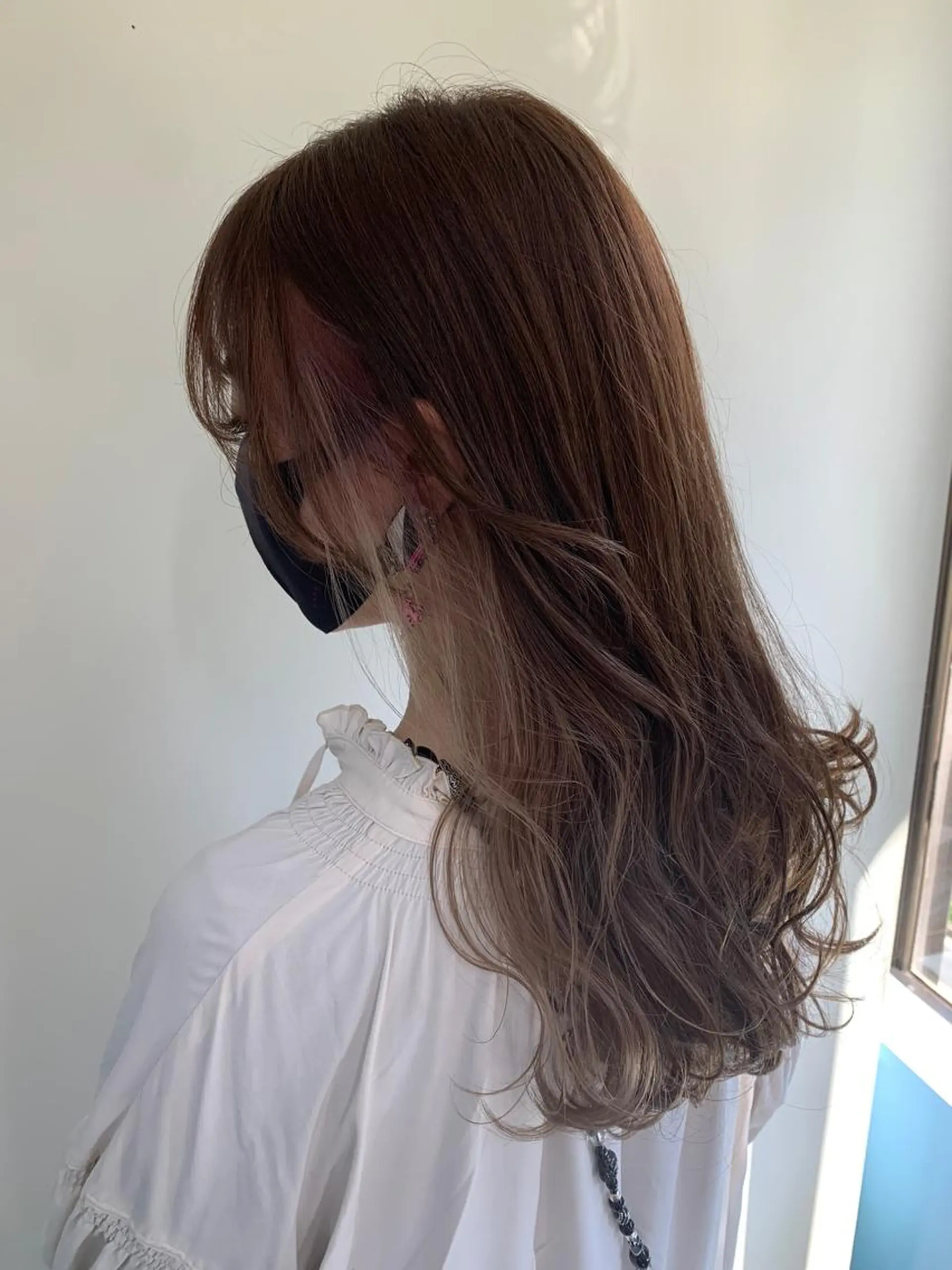 ロング カラー 美髪"縮毛矯正" 別所レイヤ【なんば】のヘアスタイル