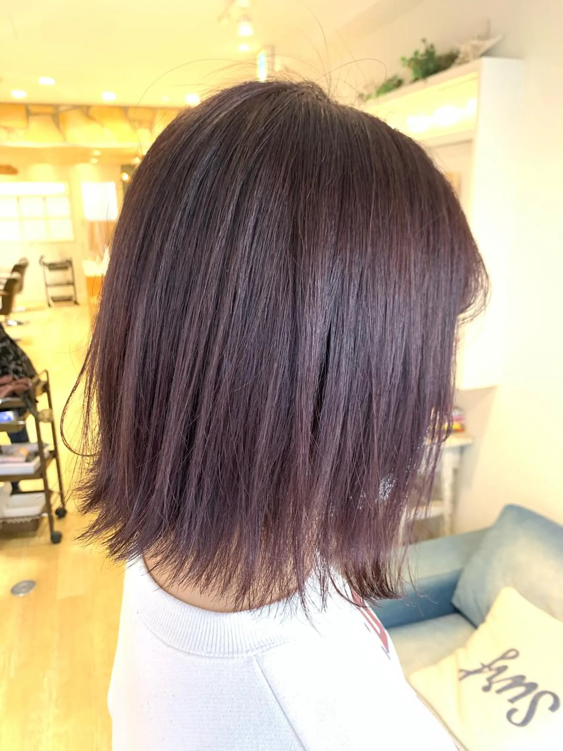 ミディアム アッシュ ヘアカラー トリートメント 渋谷ハイトーン/ デザインカラー阿部のヘアスタイル