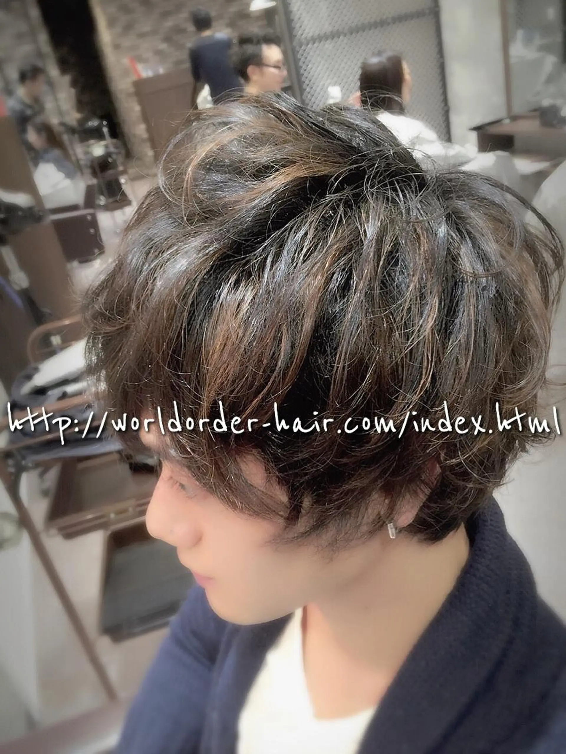 ショート カラー パーマ メンズ イメチェン☆丁寧接客 田中 優貴のヘアスタイル