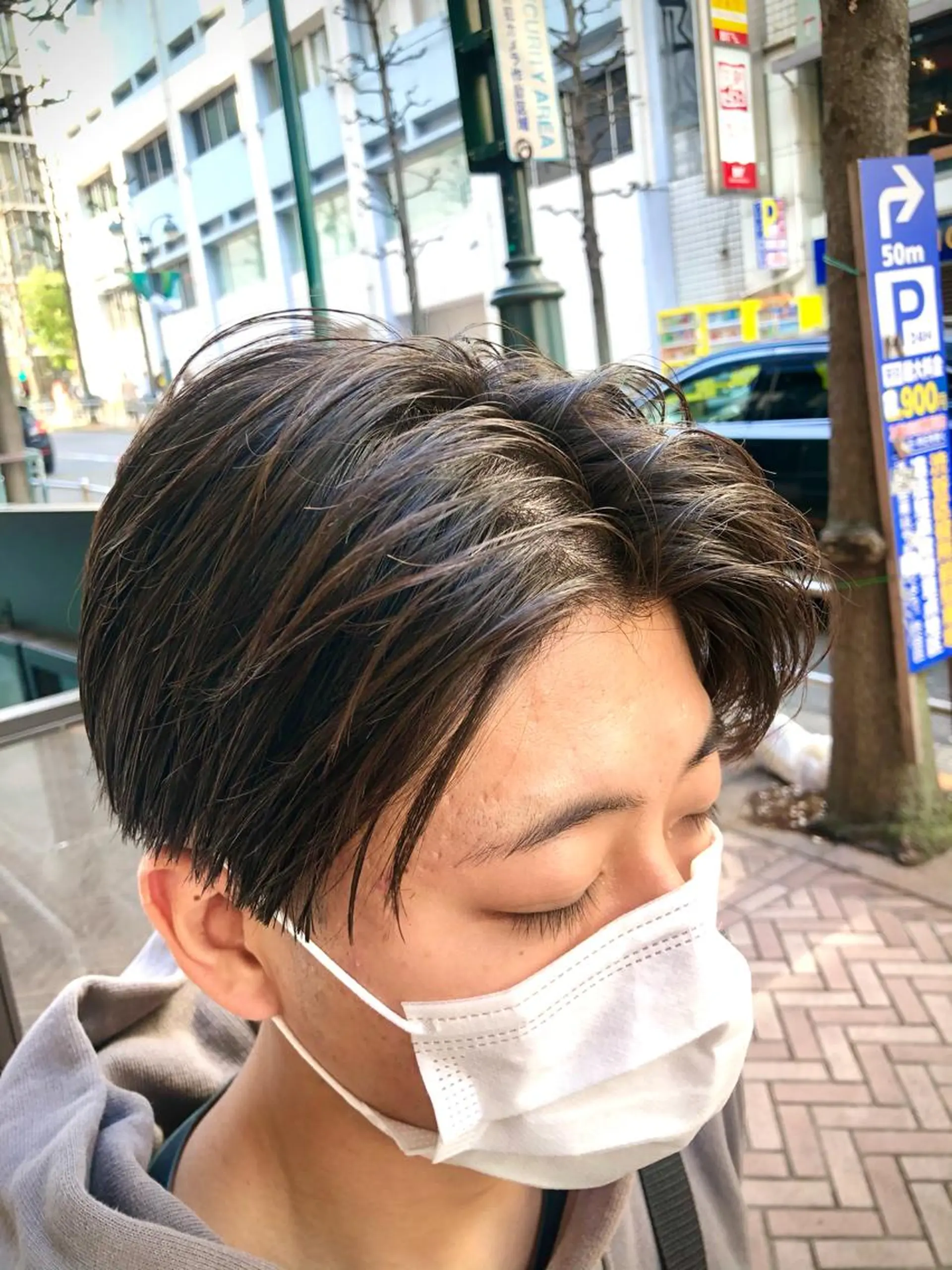 ショート メンズ センターパート 100%髪質改善特化 TRUNSのヘアスタイル