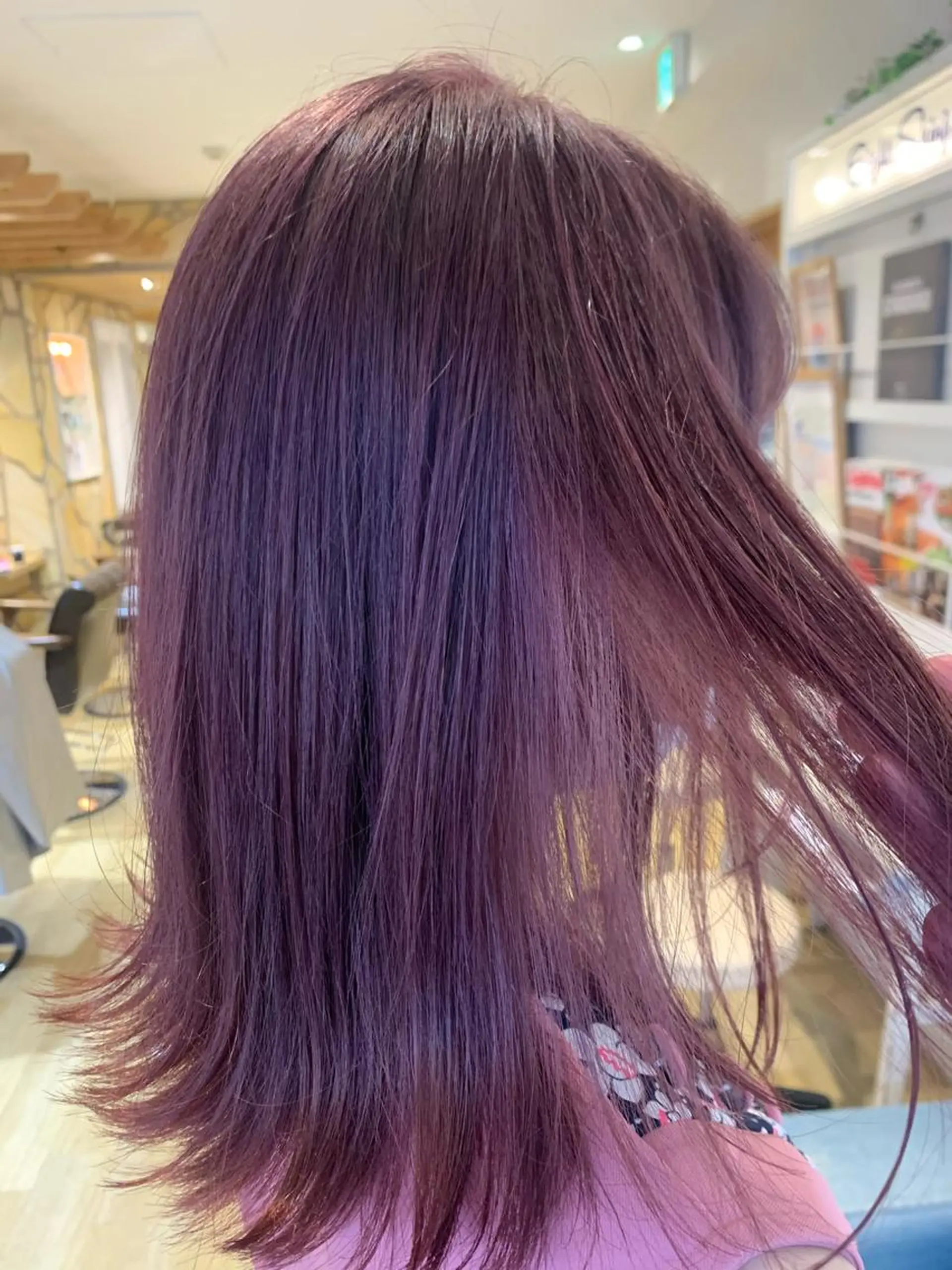 ミディアム ピンクラベンダー ヘアカラー トリートメント 渋谷ハイトーン/ デザインカラー阿部のヘアスタイル