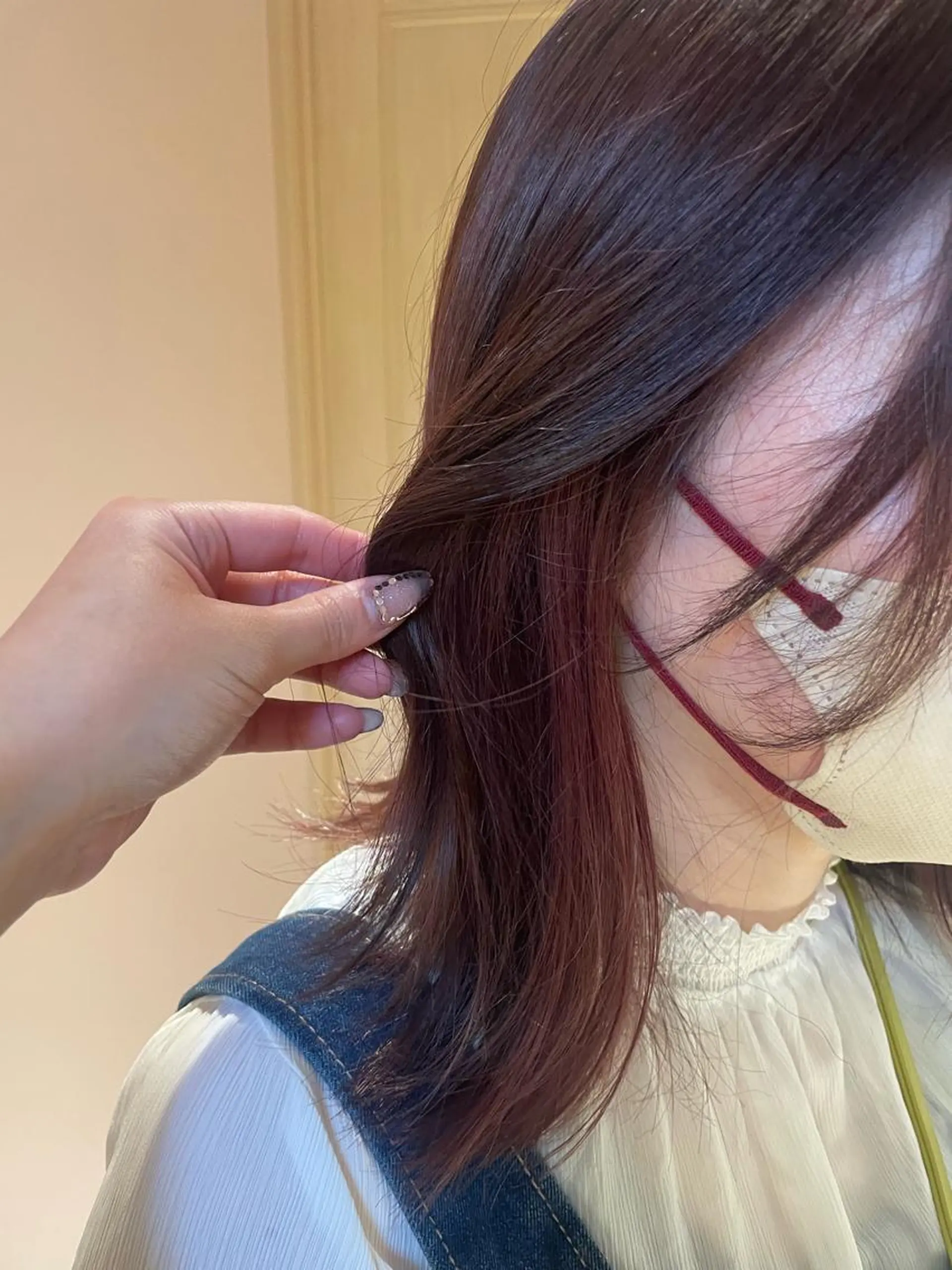 ミディアム ヘアカラー トリートメント ヘッドスパ マホ/日吉/髪質改善 /レイヤー/ガーリーのヘアスタイル