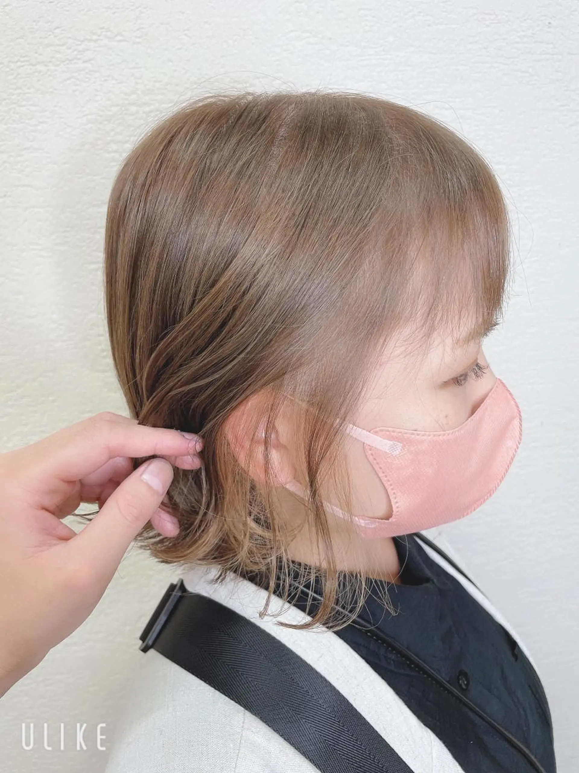 セミロング カラー ベージュカラー ミルクティーベージュ カット ヘアカラー ❣️モードケイズ塚口 和田一将のヘアスタイル