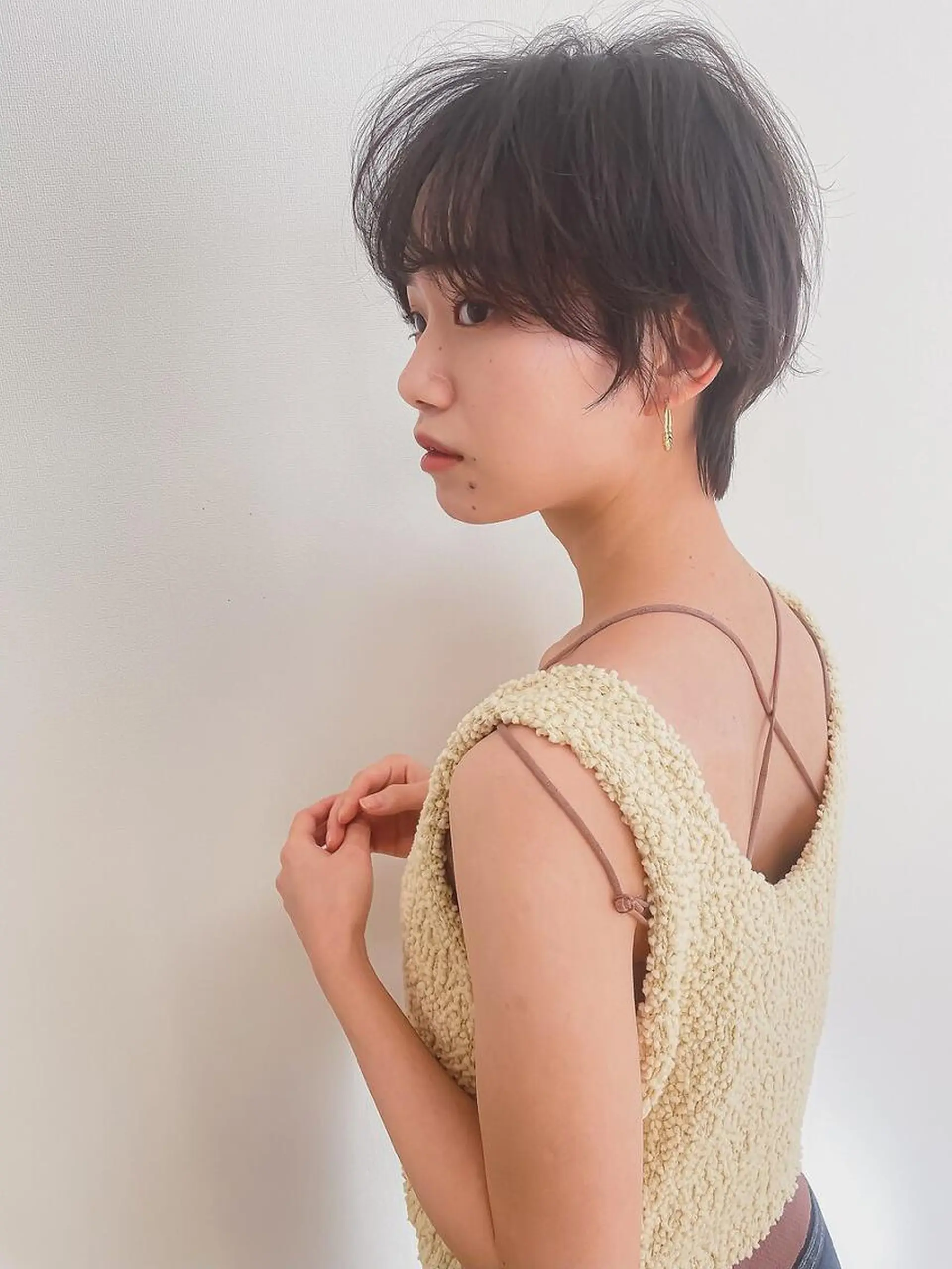 ショート カラー パーマ ブリーチ イヤリングカラー ハイライトカラー イルミナカラー インナーカラー BASSA 下井草店のヘアスタイル