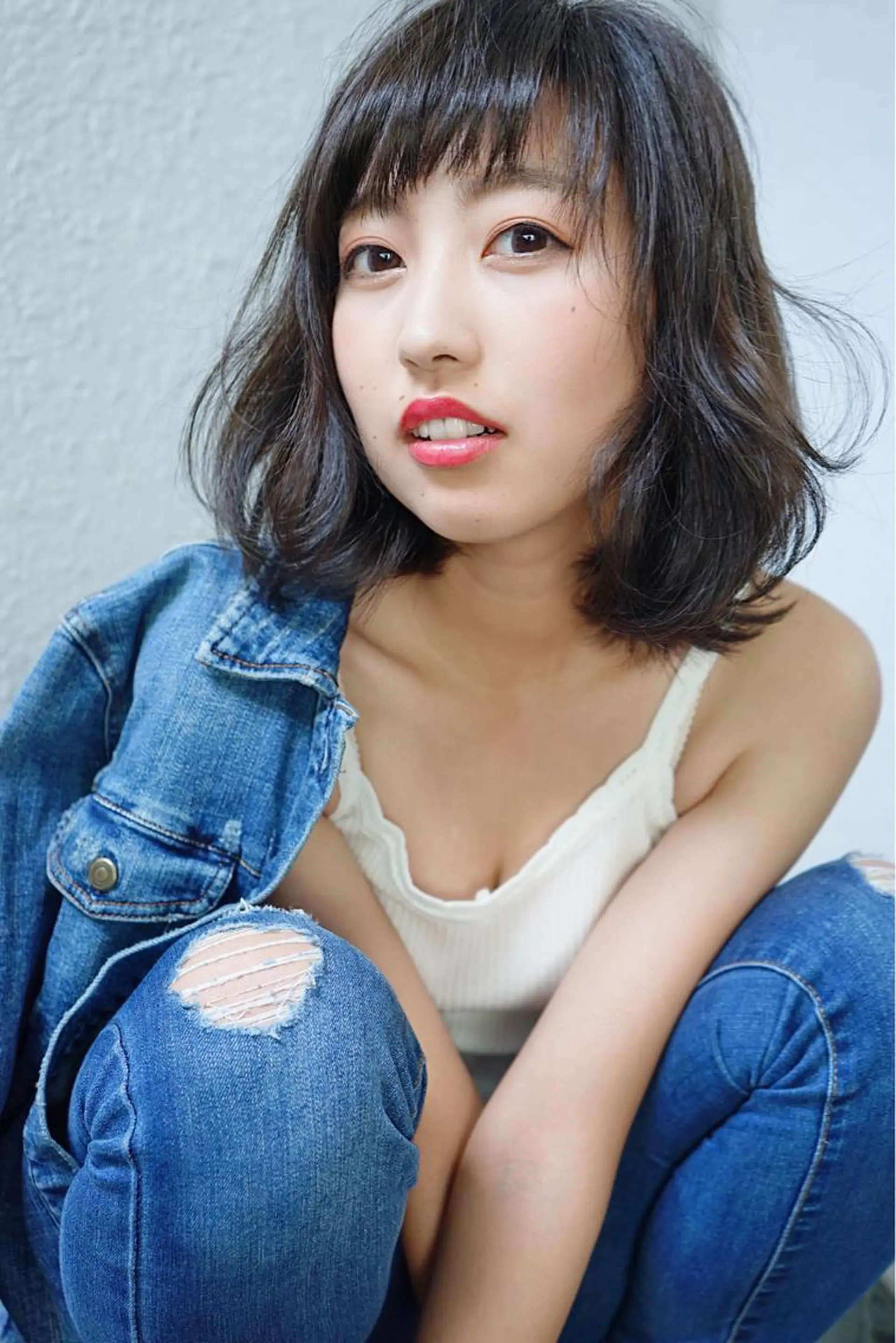 ミディアム カラー 花井 啓好のヘアスタイル