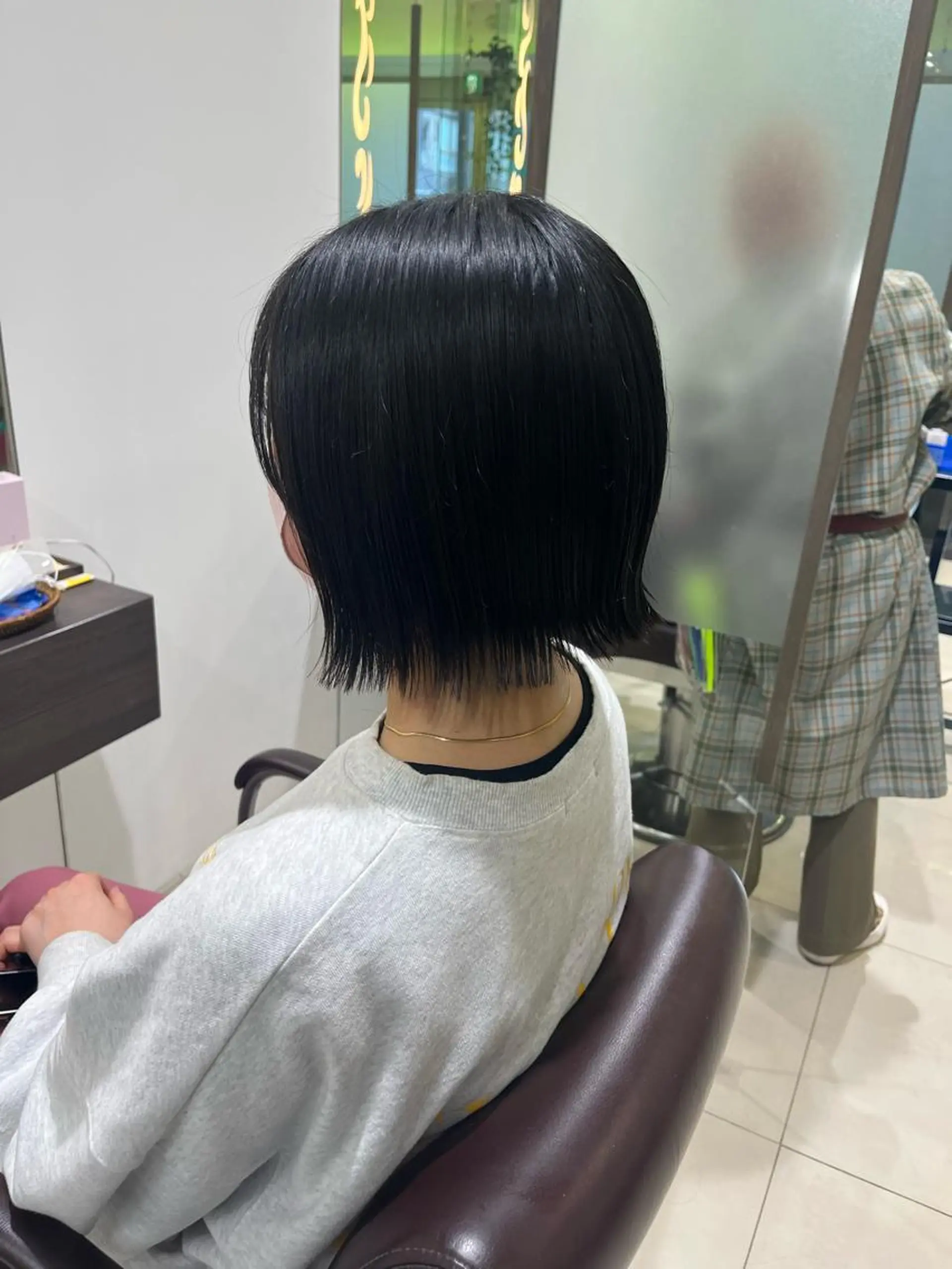 ショート 切りっぱなしボブ ボブ 外ハネヘア ぷつっとボブ/ちゅる ピンク/mika☆のヘアスタイル