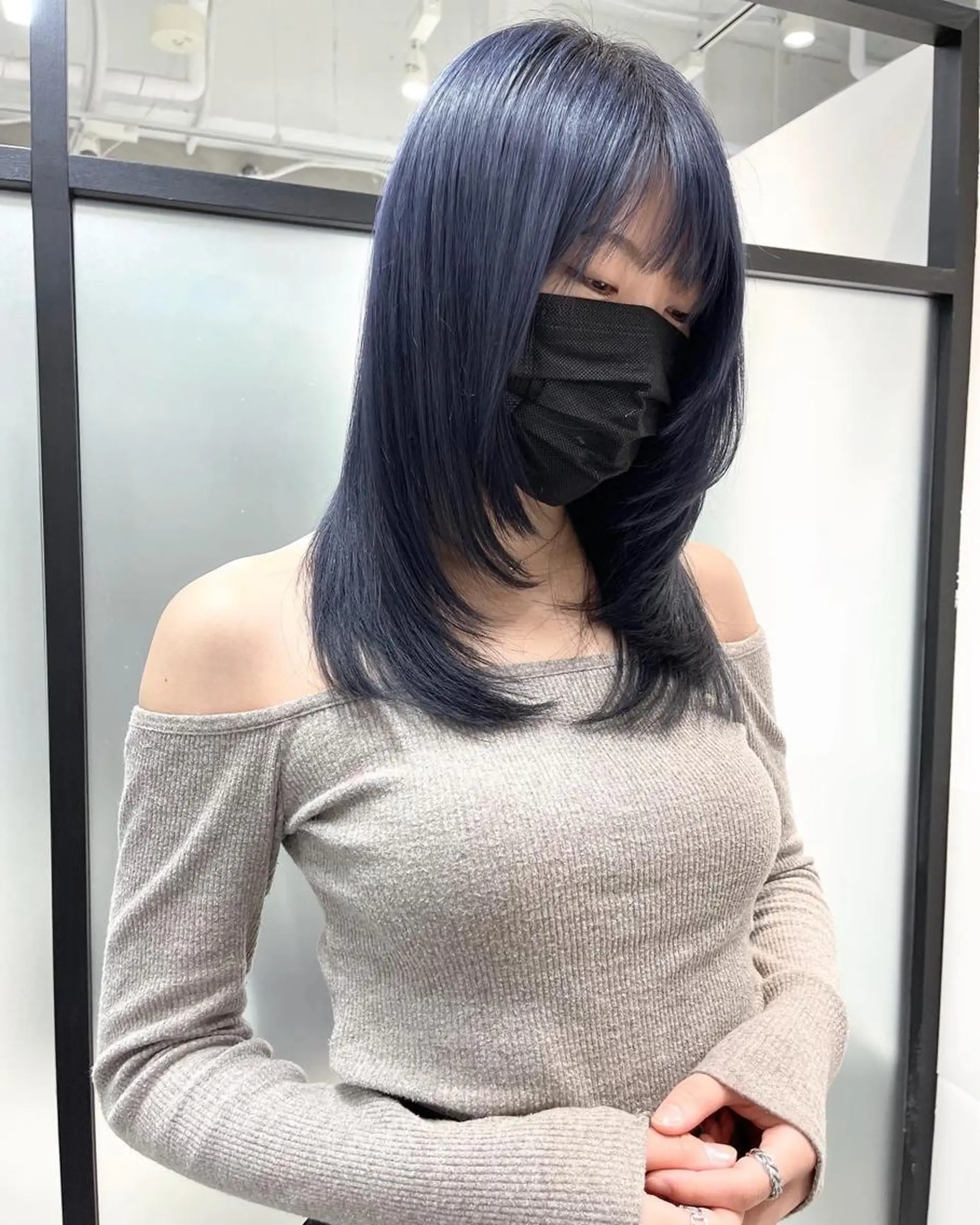 セミロング カット ヘアカラー トリートメント 韓国レイヤーカット 髪質改善▫️水野有真のヘアスタイル