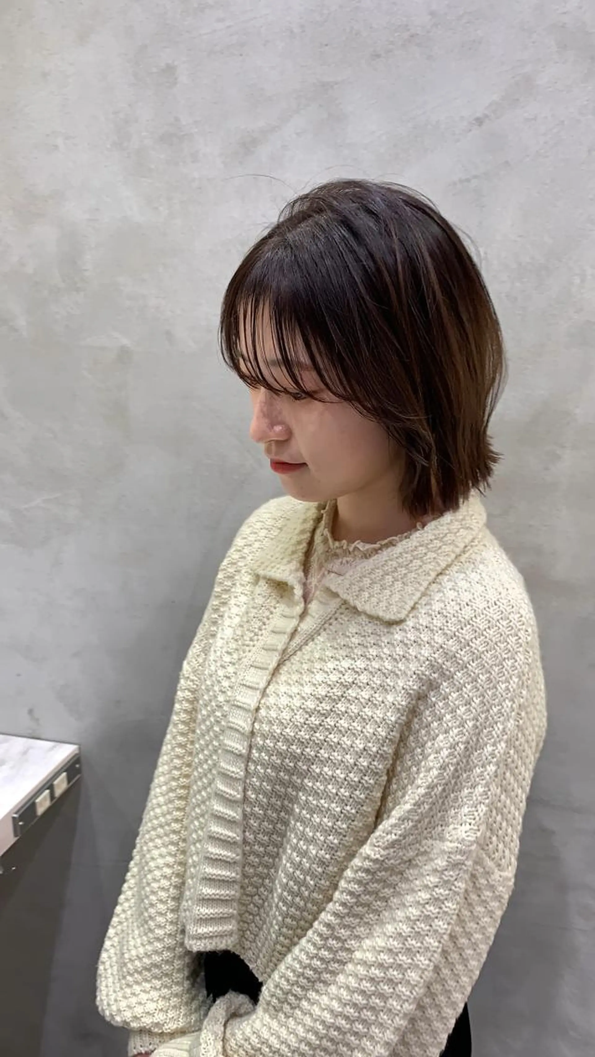 ミディアム カラー カット ヘアカラー ✨コテ巻き風パーマ ✨川合佑哉のヘアスタイル