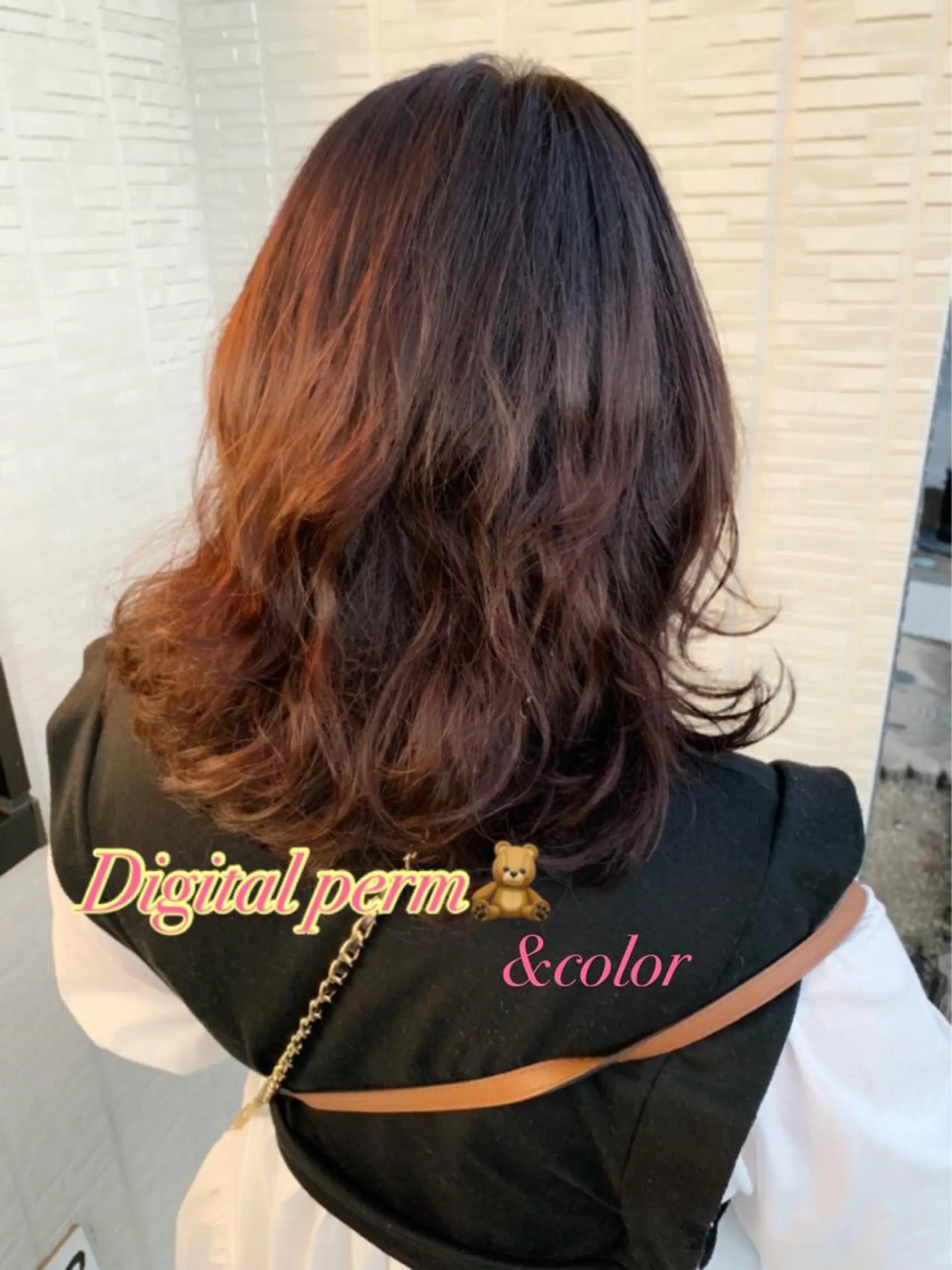 ミディアム カラー パーマ ミディアムパーマ デジタルパーマ Ｋ△Ｎ△♡かな ヘア&まつげのマツエク・マツパデザイン