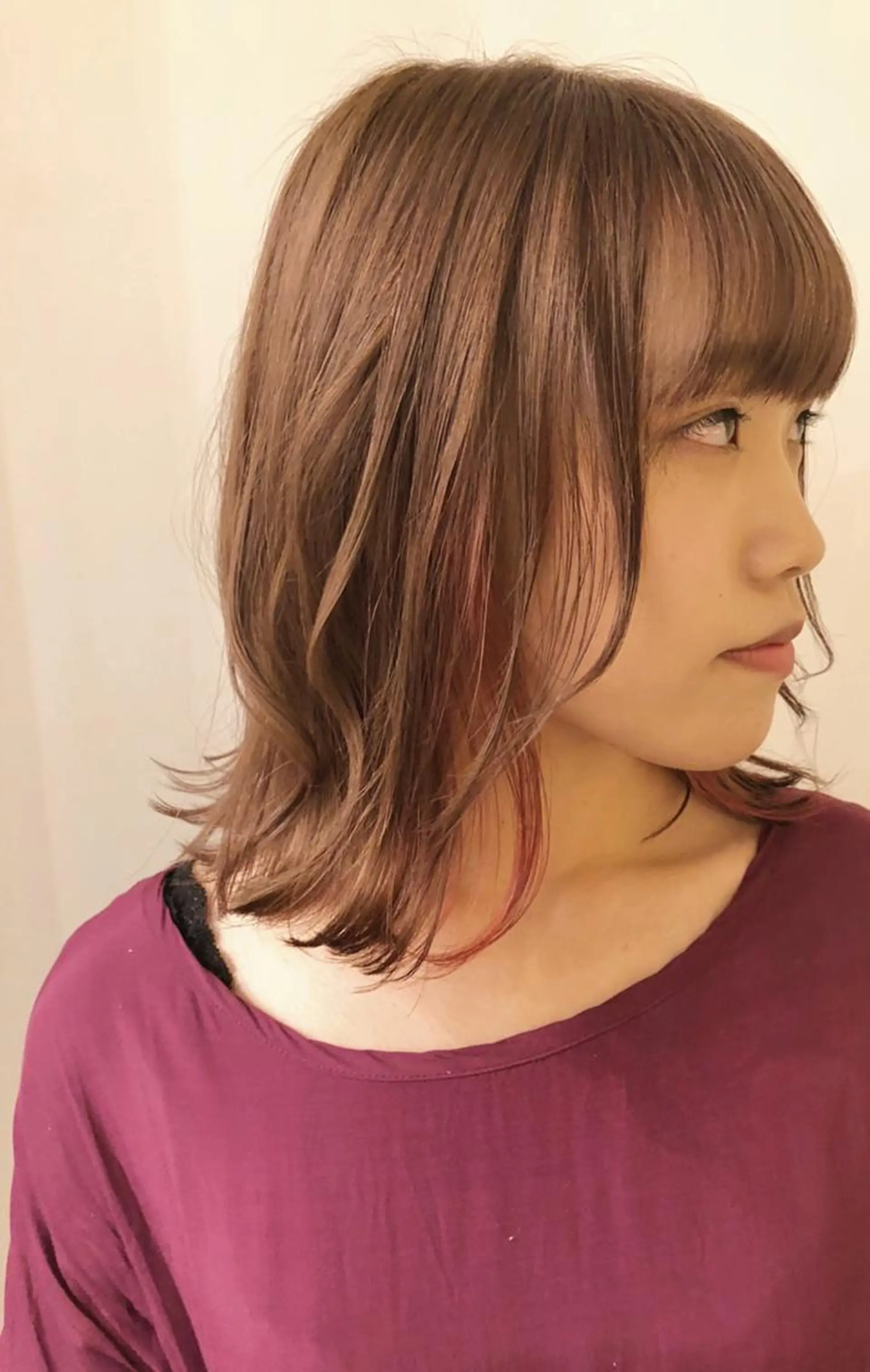 セミロング カラー 松下 輝璃のヘアスタイル