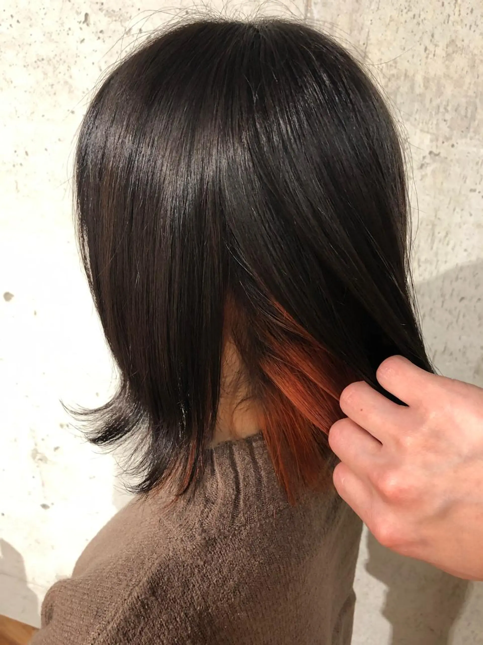 ミディアム カラー インナーカラー オレンジ ✨ご新規様のみ✨ ウンノのヘアスタイル
