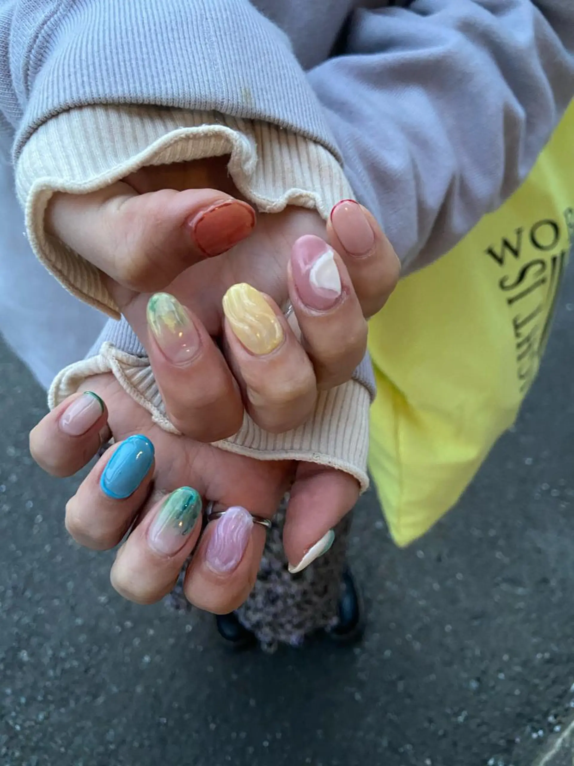 ネイル アートネイル ニュアンスネイル パステルネイル 春ネイル . unffのネイルデザイン