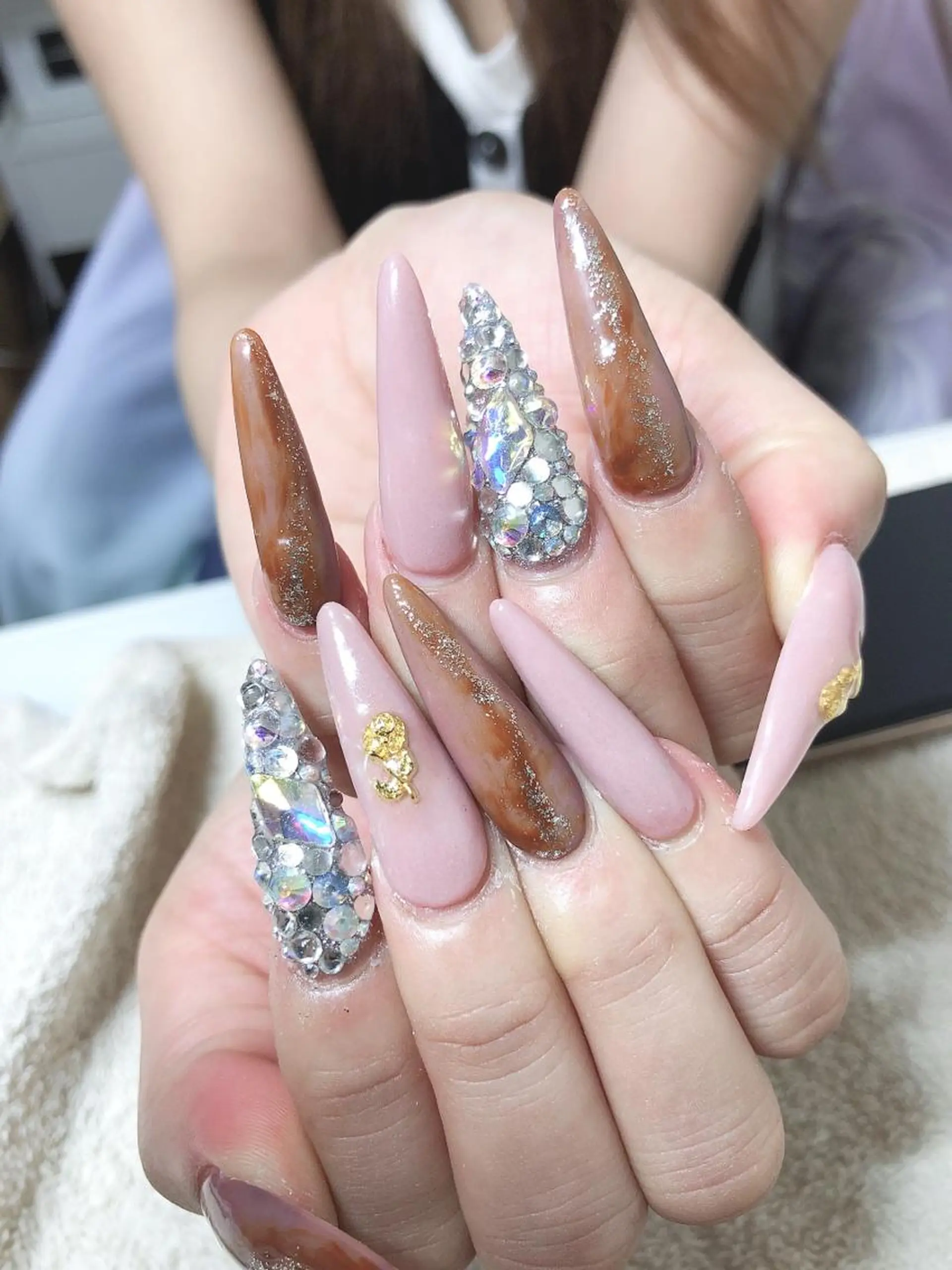 ロング ネイル アートネイル ハンドネイル 《LB》ラブリエ Nail&eyeのマツエク・マツパデザイン