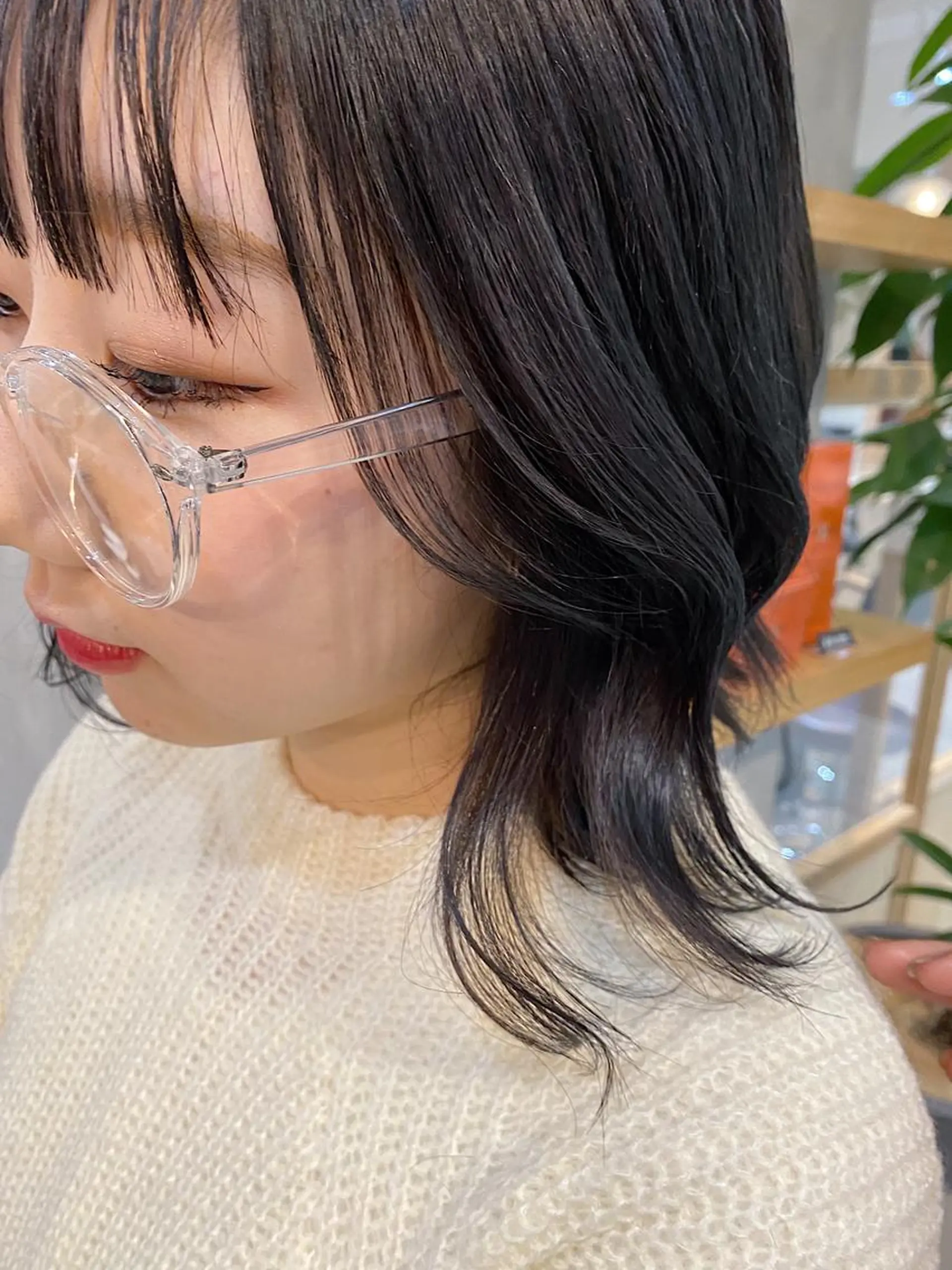 ミディアム 顔周りカット 小顔カット 🌼FERIA梅田 🌼のヘアスタイル