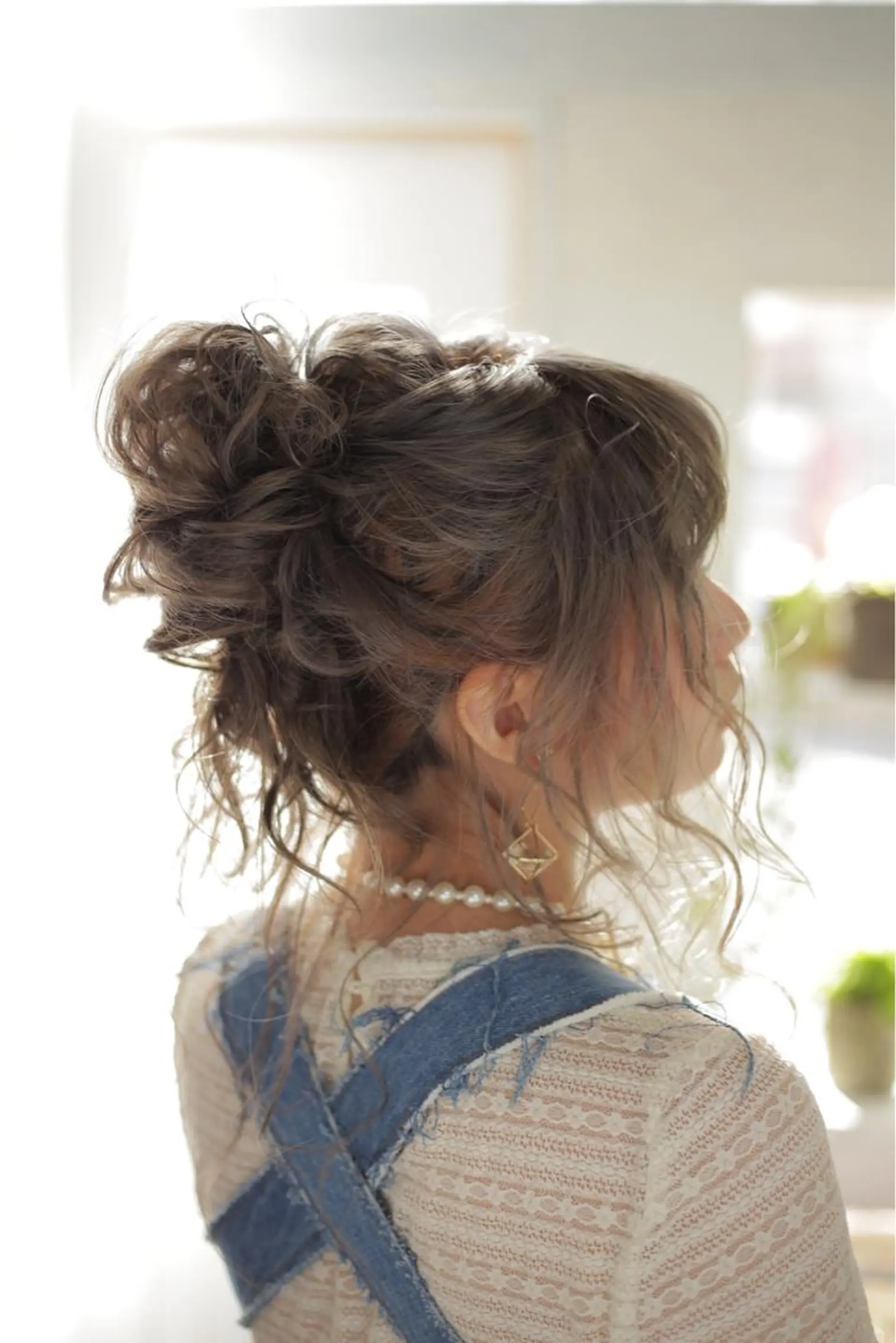 セミロング ヘアセット ヘアメイク エンカレッジのヘアスタイル