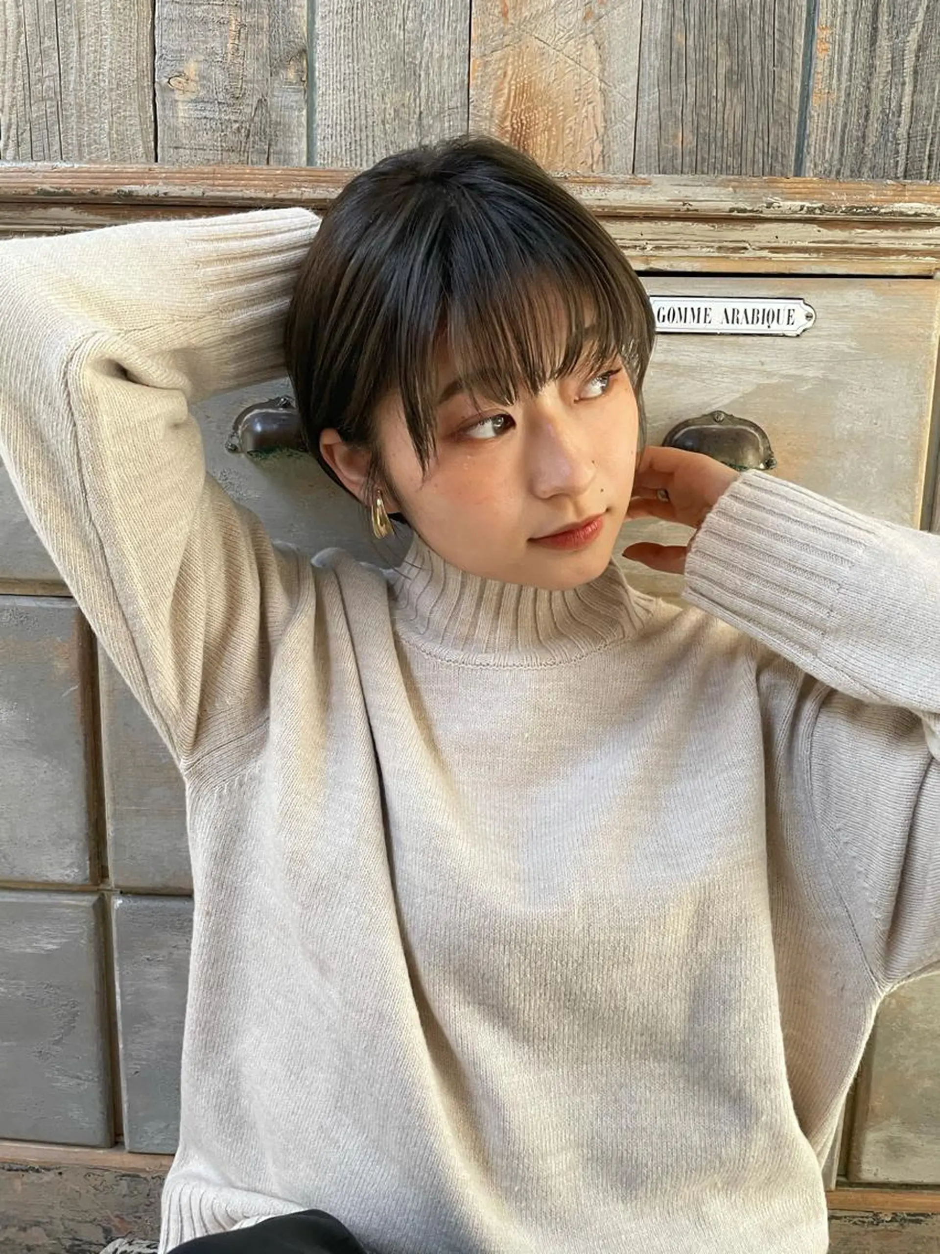 ショート カラー カット トリートメント 縮毛/ショート/ ボブ/レイヤー/小原のヘアスタイル