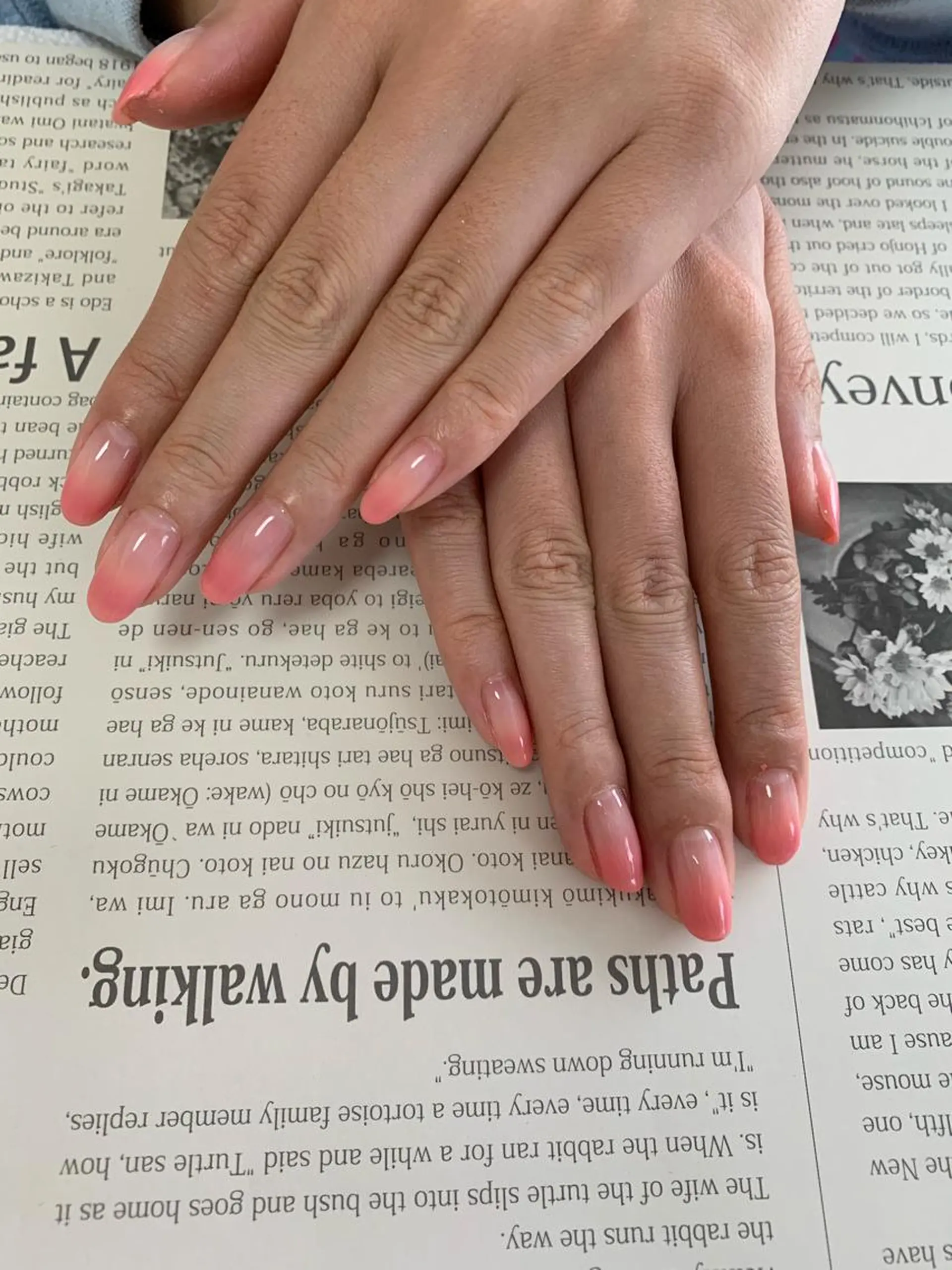 ネイル ジェルネイル グラデーション ピンク noheanail YONEDAのネイルデザイン