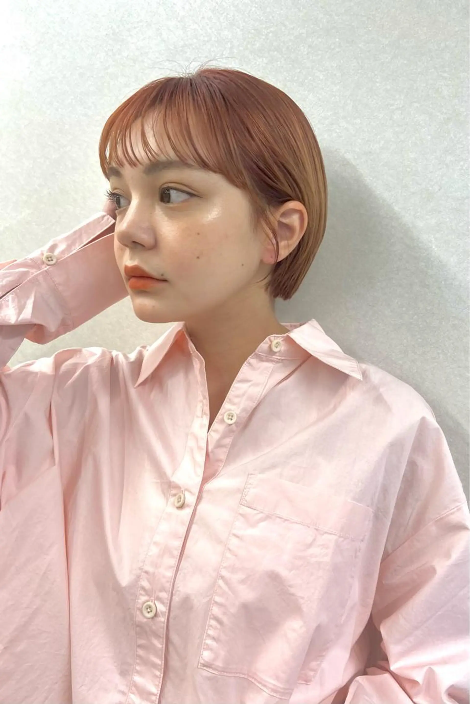 ショート カラー ボブ 小林 叶佳のヘアスタイル