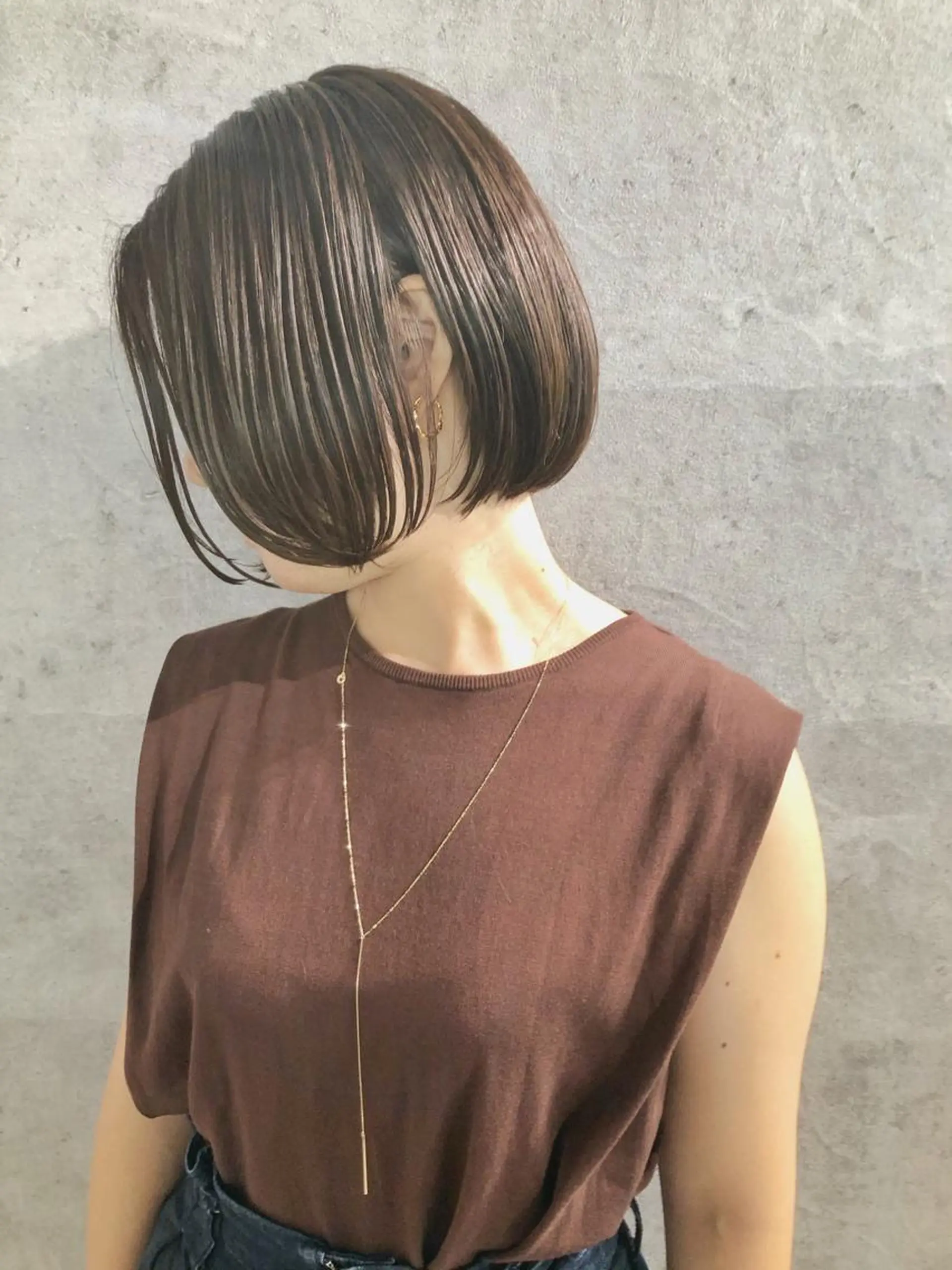 ショート カラー ブラウンカラー マロンブラウン ボブ カット ヘアカラー 縮毛矯正 トリートメント ヘアセット Rico OFFICIALのヘアスタイル