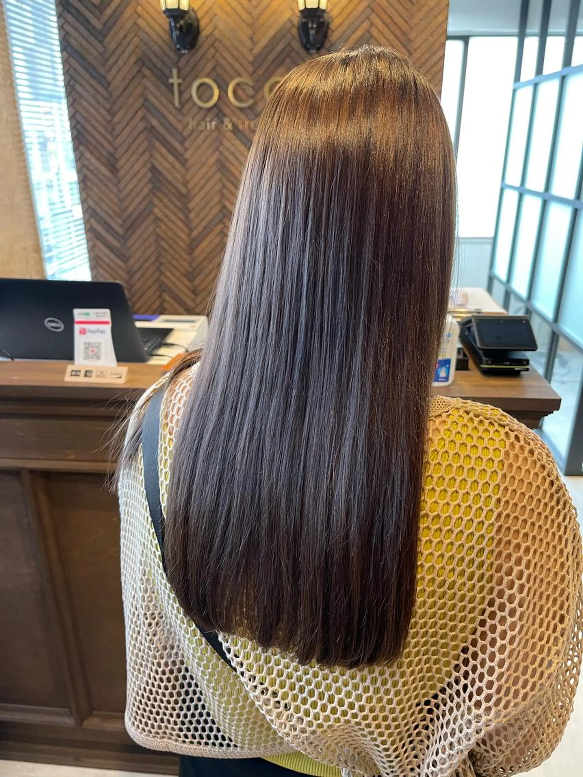 ロング 縮毛矯正 縮毛矯正 tocca河原町〰️ 藤川日向のヘアスタイル