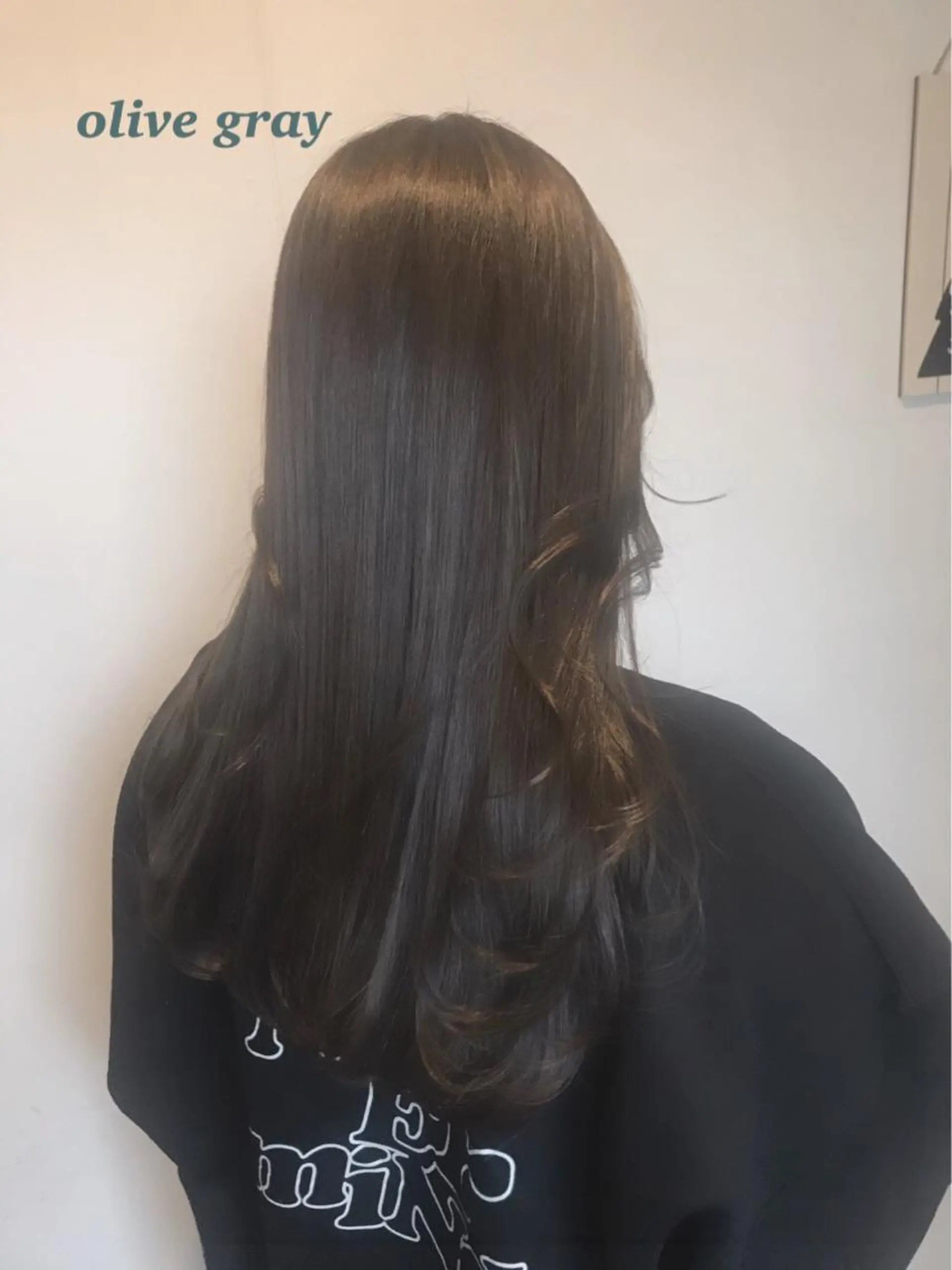 ロング カラー ヘアアレンジ グレージュ オリーブグレージュ オリーブグレー topstylist 芳賀みなみのヘアスタイル