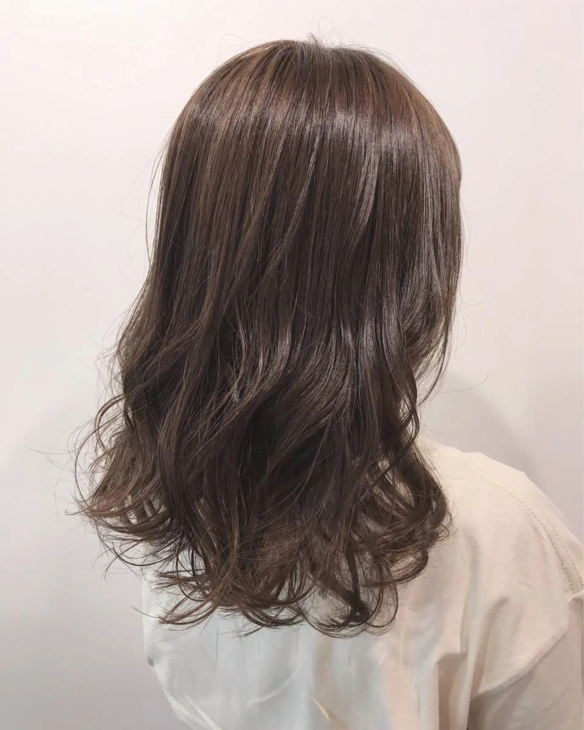 セミロング カラー アッシュ アッシュブラウン ブラウンカラー レイヤー/大人ボブ 渡邉【日吉美容室】のヘアスタイル