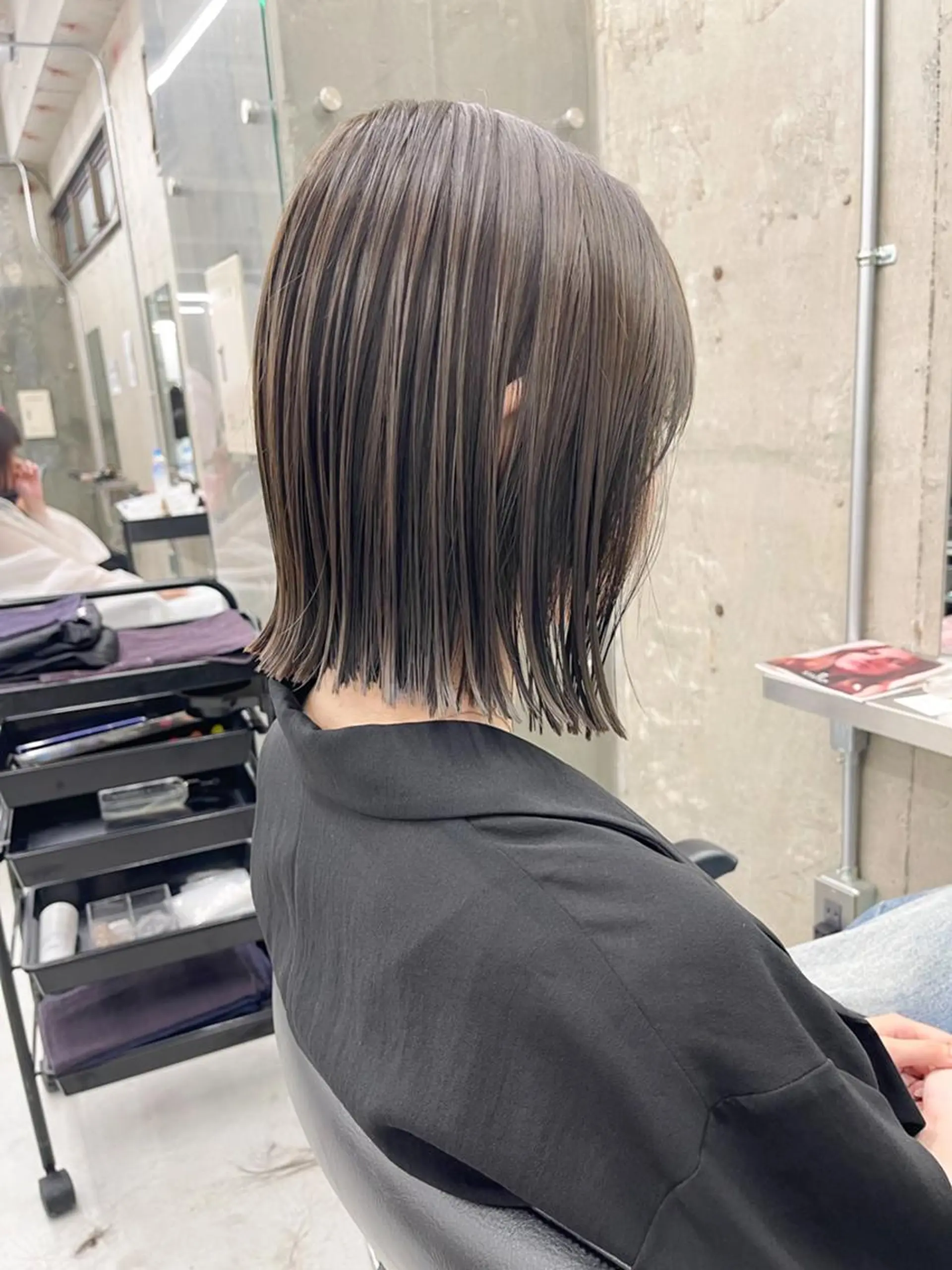 ミディアム カラー ボブ カット ヘアカラー トリートメント ✨縮毛矯正/ボブ✨ 佐藤 さくらのヘアスタイル