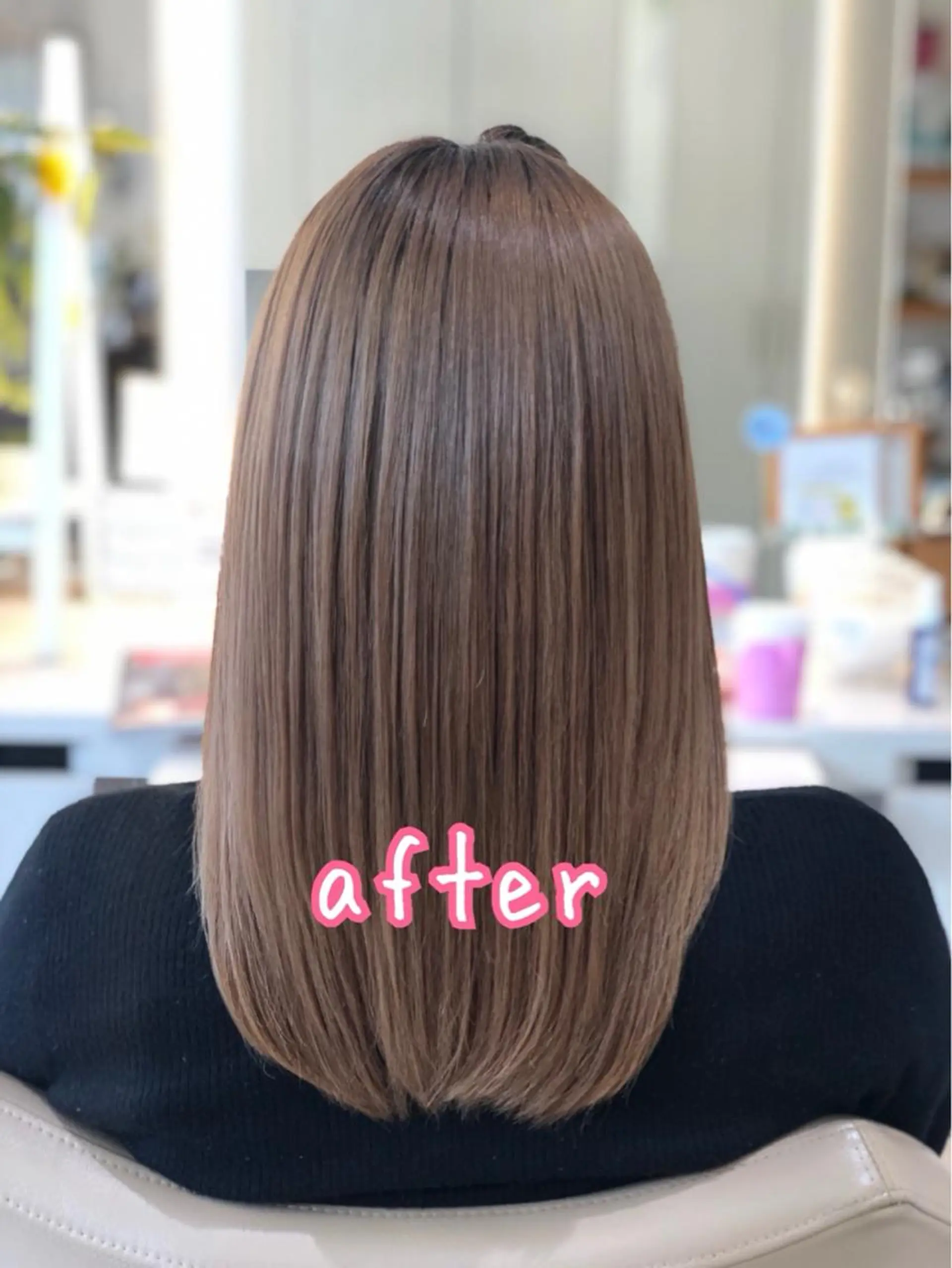 ミディアム パーマ 縮毛矯正 安井　昴 💫ブリーチ縮毛矯正のヘアスタイル