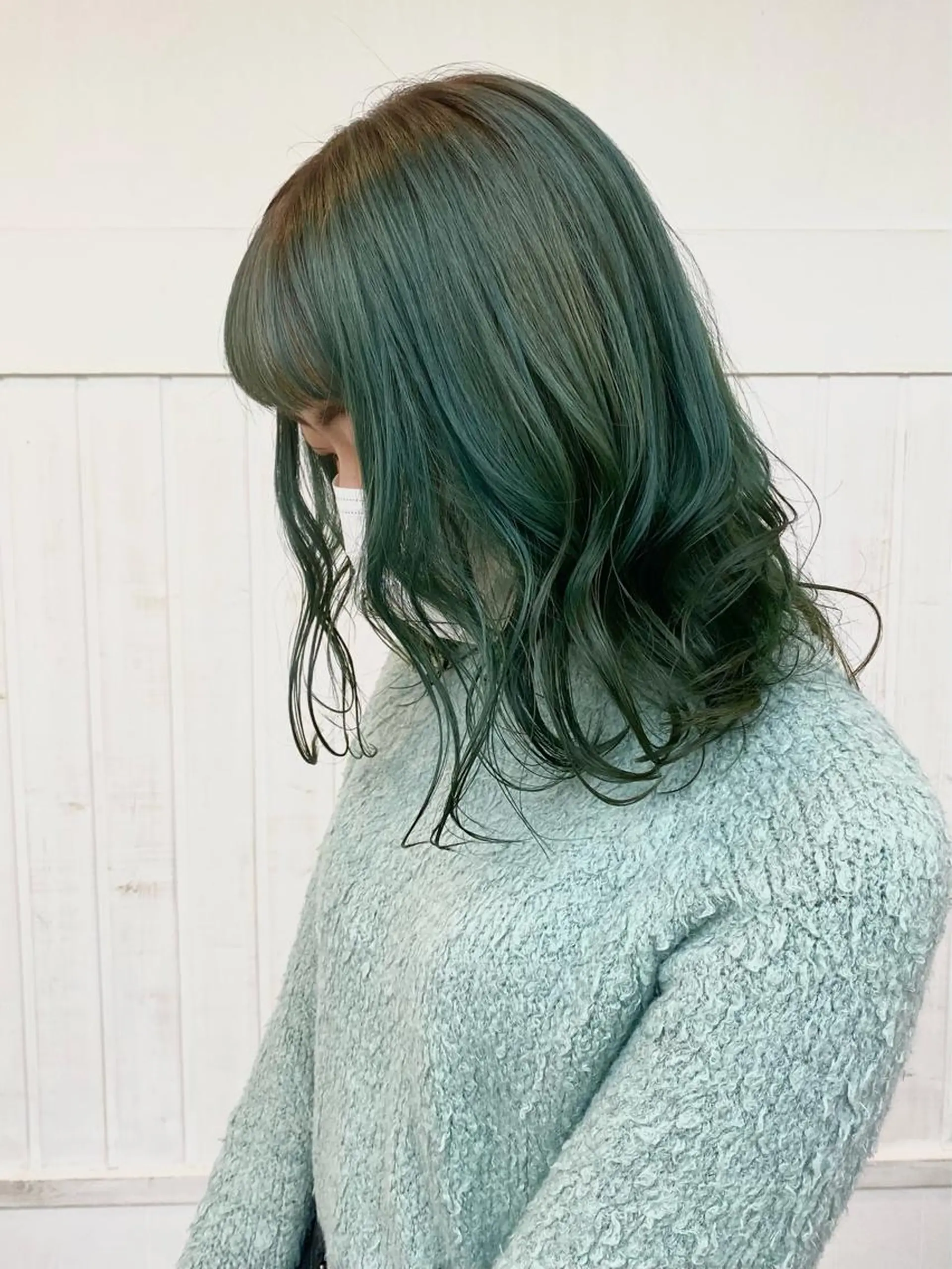 セミロング カラー ブリーチ ケアブリーチ イルミナカラー ミント ヘアカラー トリートメント ☀️透明感color KURO☀️のヘアスタイル