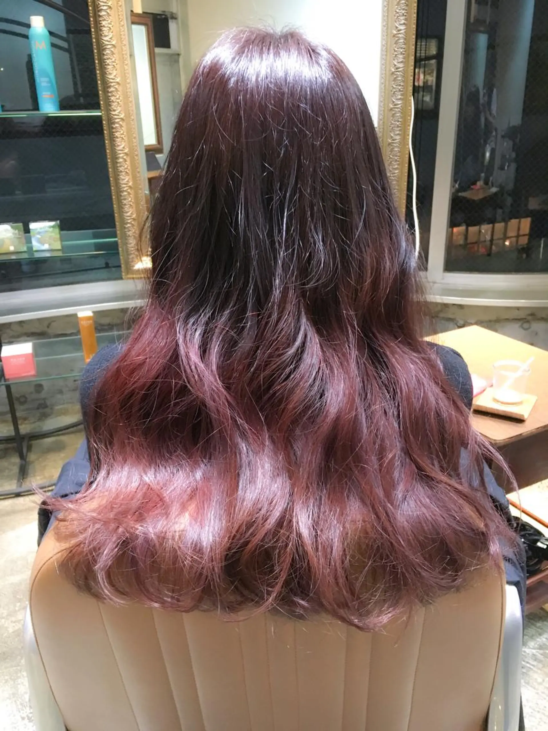 ロング カラー グラデーションカラー ラベンダーカラー ピンクカラー ピンクラベンダー 北條 優輝のヘアスタイル