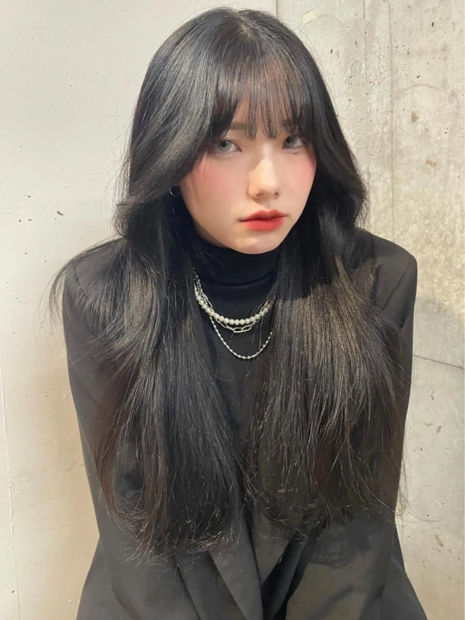 セミロング カラー ヘアアレンジ 🫧🇰🇷韓国ヘア レイヤー🐺Yutaのヘアスタイル